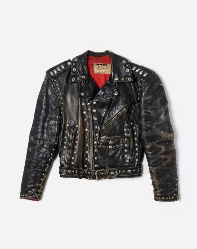 50s Studded Leather Moto Jacket -#14 sold by Re/Done