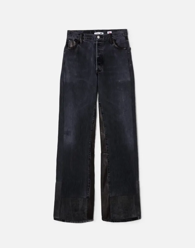 Levi's High Rise Wide Leg - Black Leather sold by Re/Done
