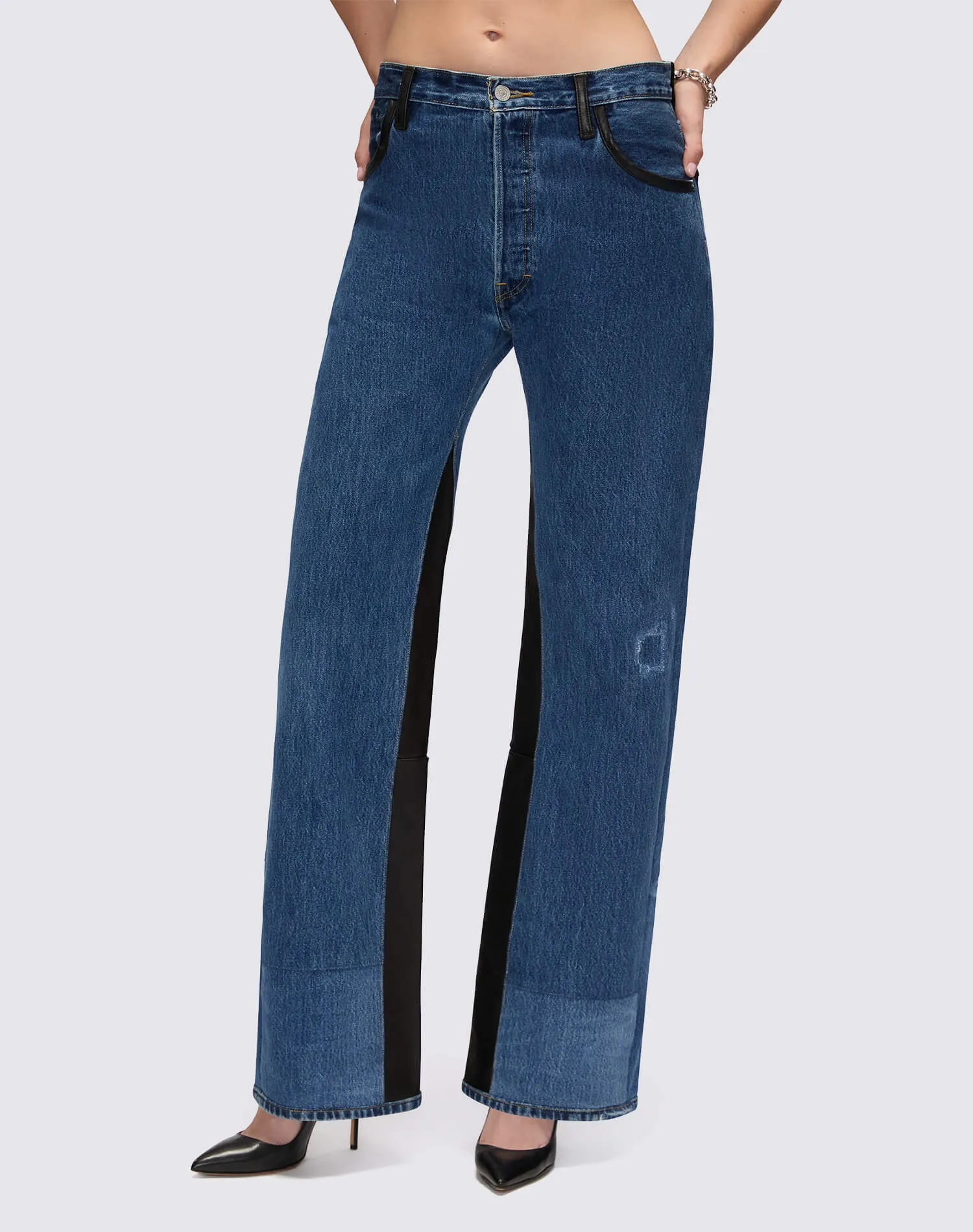 Levi's High Rise Wide Leg - Indigo Leather sold by Re/Done product image thumbnail 3