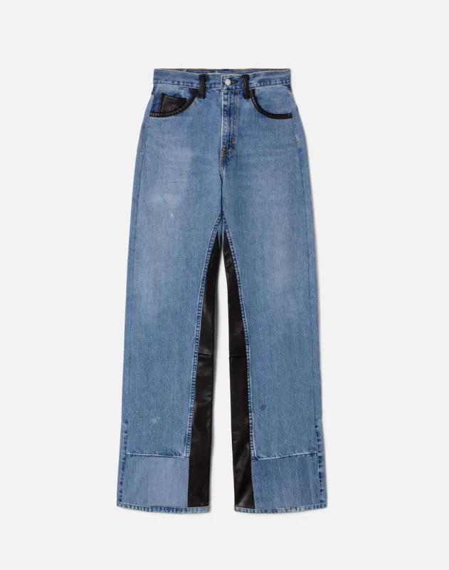 Levi's High Rise Wide Leg - Indigo Leather sold by Re/Done