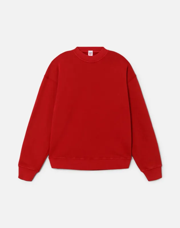 Hanes Oversized Crewneck - Rosso sold by Re/Done
