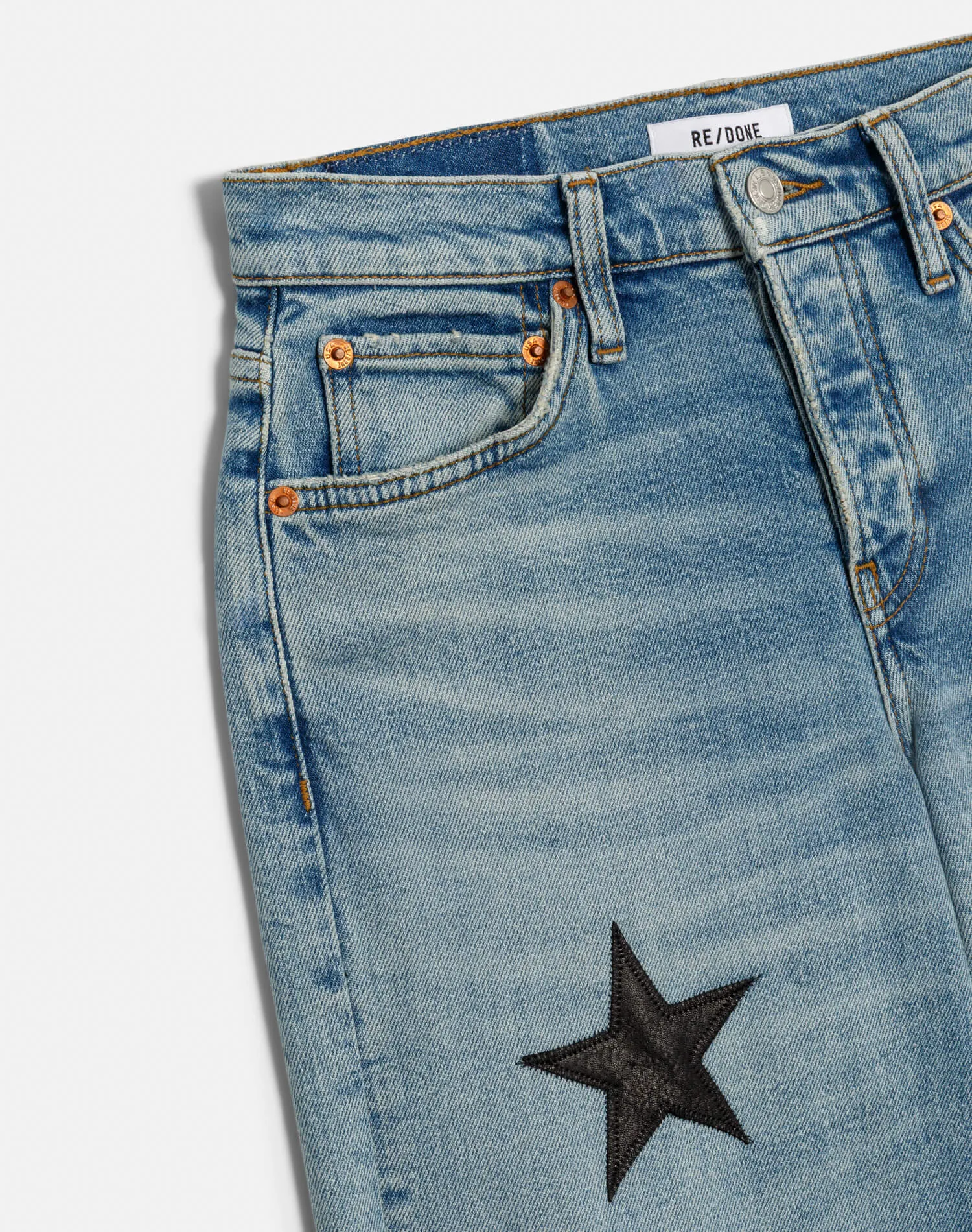 Comfort Stretch Mid Rise Wide Leg - Opal Indigo Star sold by Re/Done product image thumbnail 3