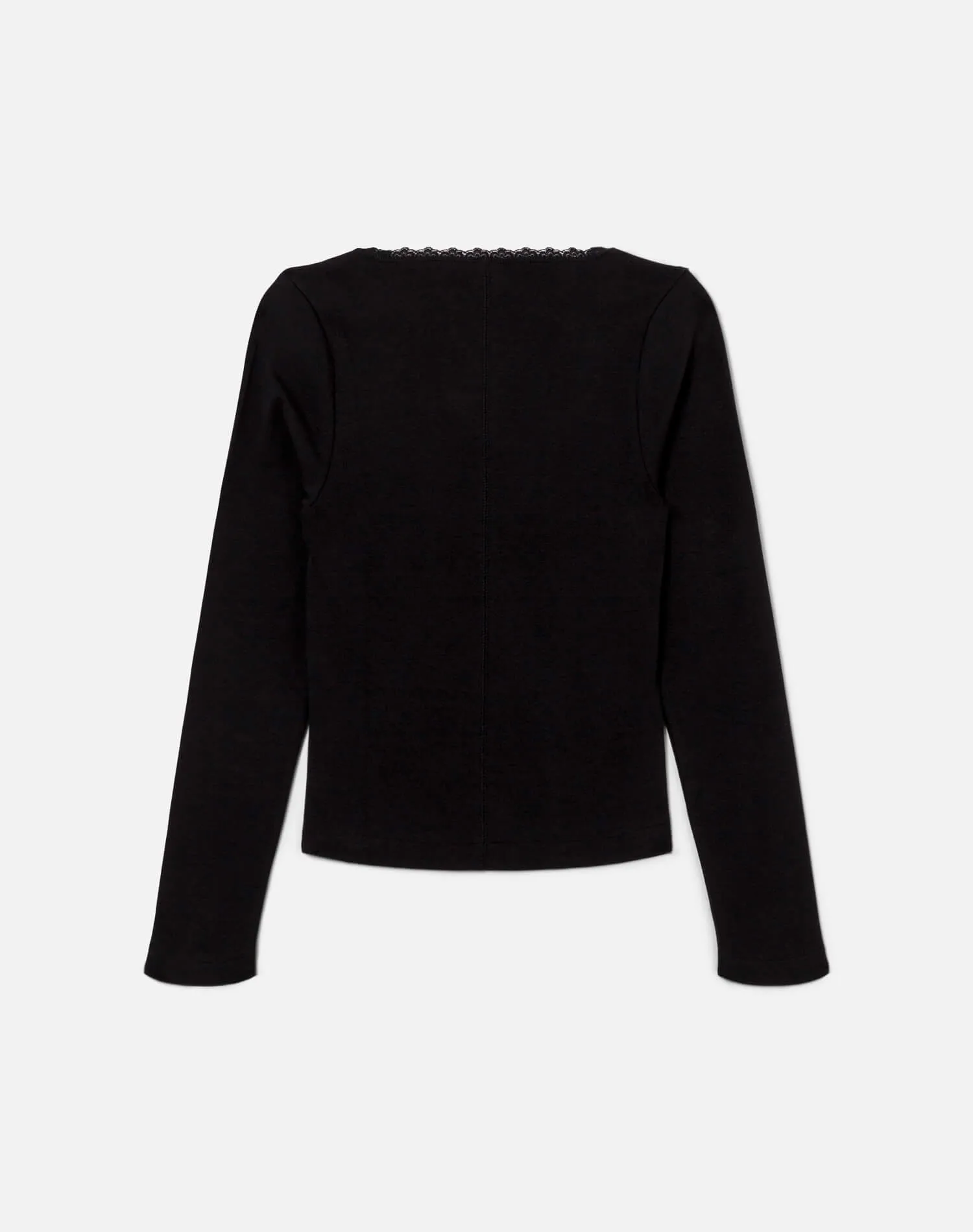 Lace Scoop Neck Long Sleeve - Black sold by Re/Done product image thumbnail 2