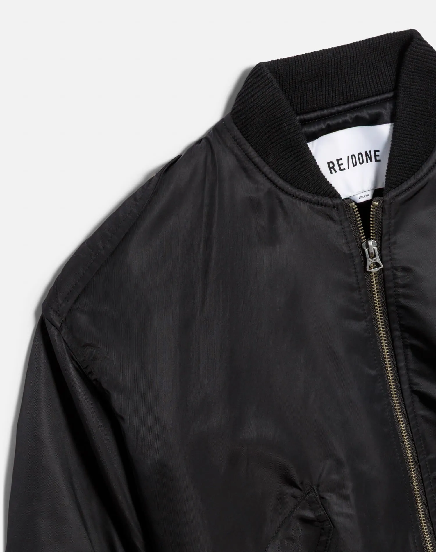 Classic Bomber Jacket - Black sold by Re/Done product image thumbnail 3