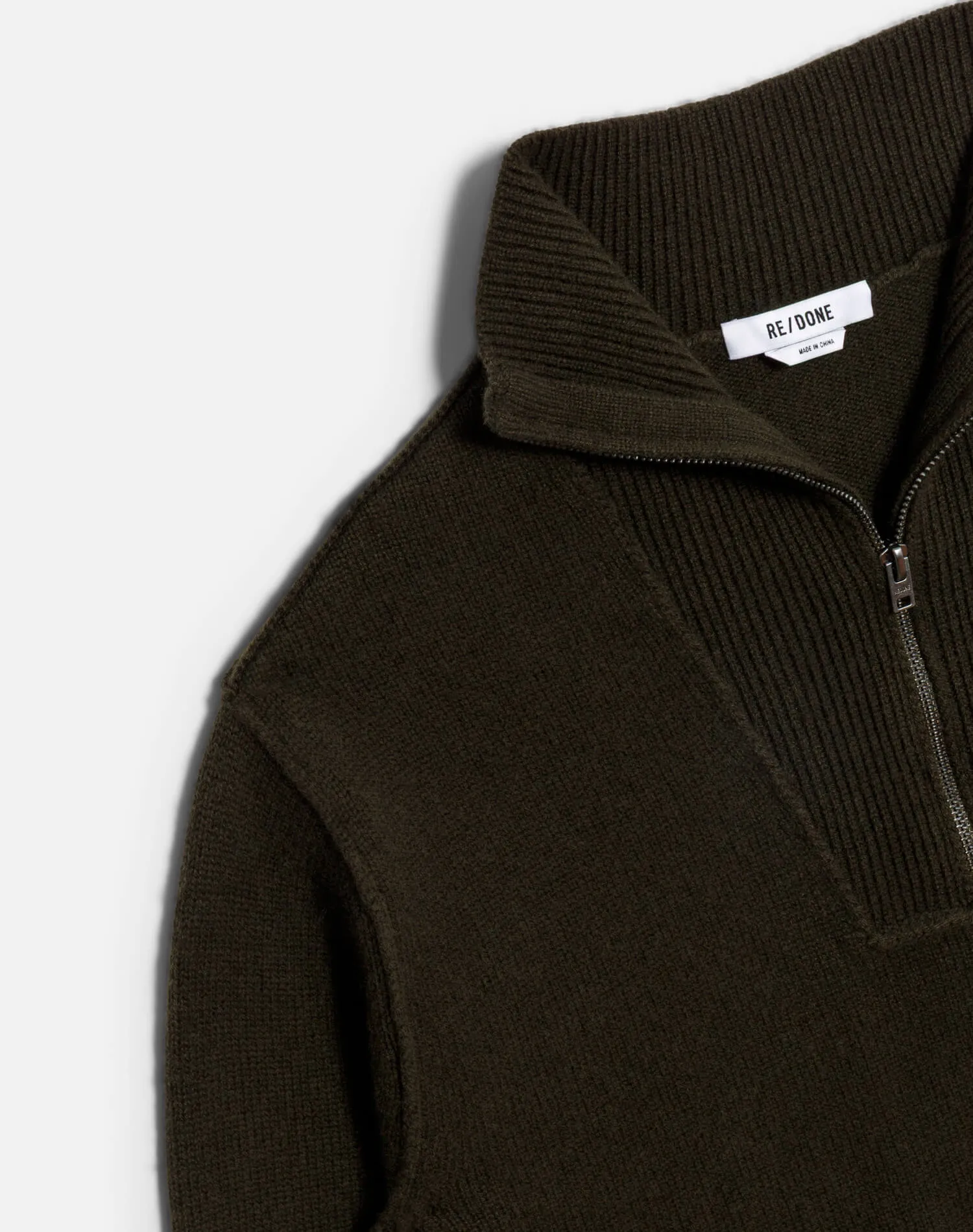 Zip Neck Pullover - Olive Branch sold by Re/Done product image thumbnail 3