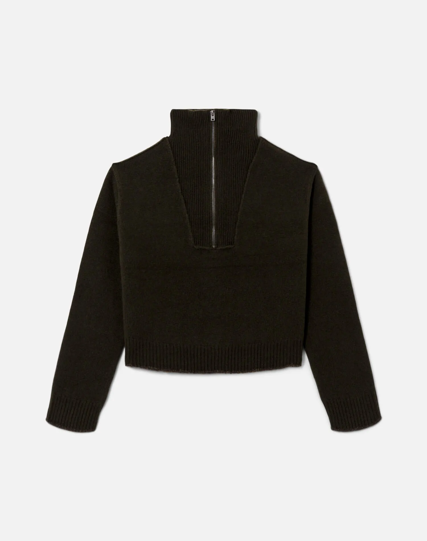 Zip Neck Pullover - Olive Branch sold by Re/Done