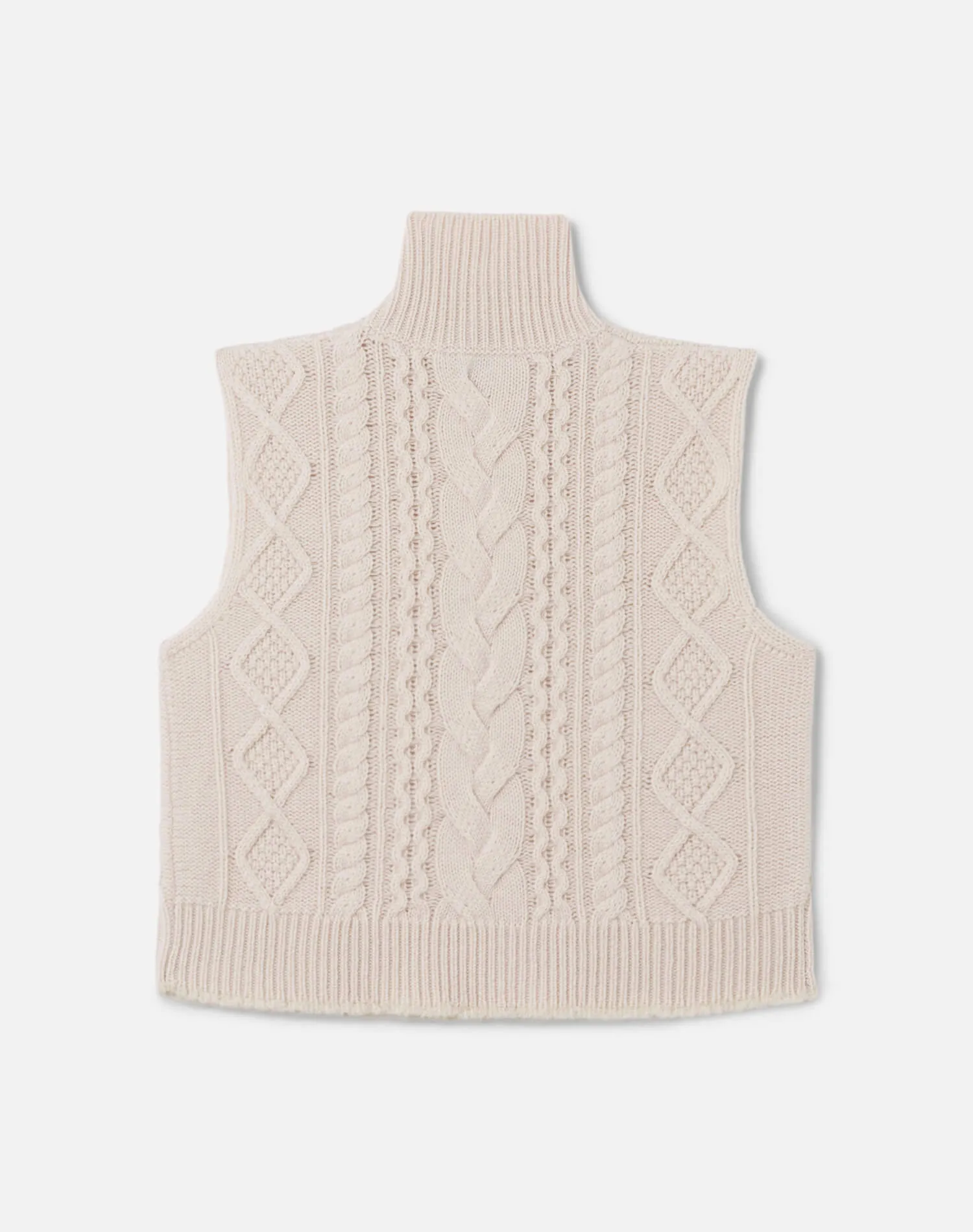 Cable Turtleneck Vest - Linen sold by Re/Done product image thumbnail 2