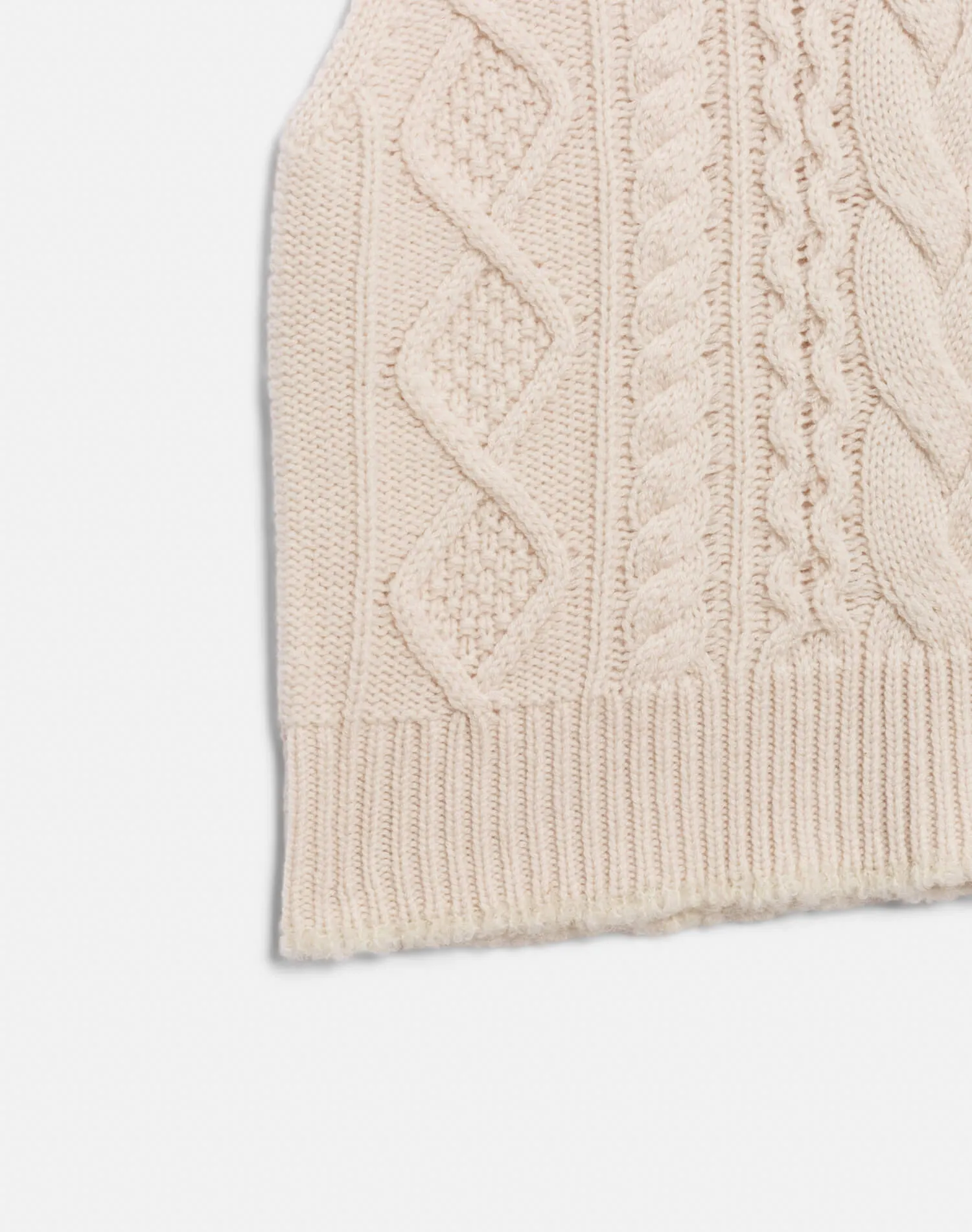 Cable Turtleneck Vest - Linen sold by Re/Done product image thumbnail 4