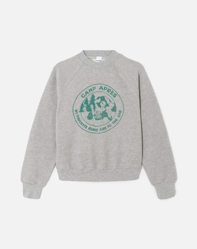 Classic "Camp Apres" Crewneck - Heather Grey made by Re/Done