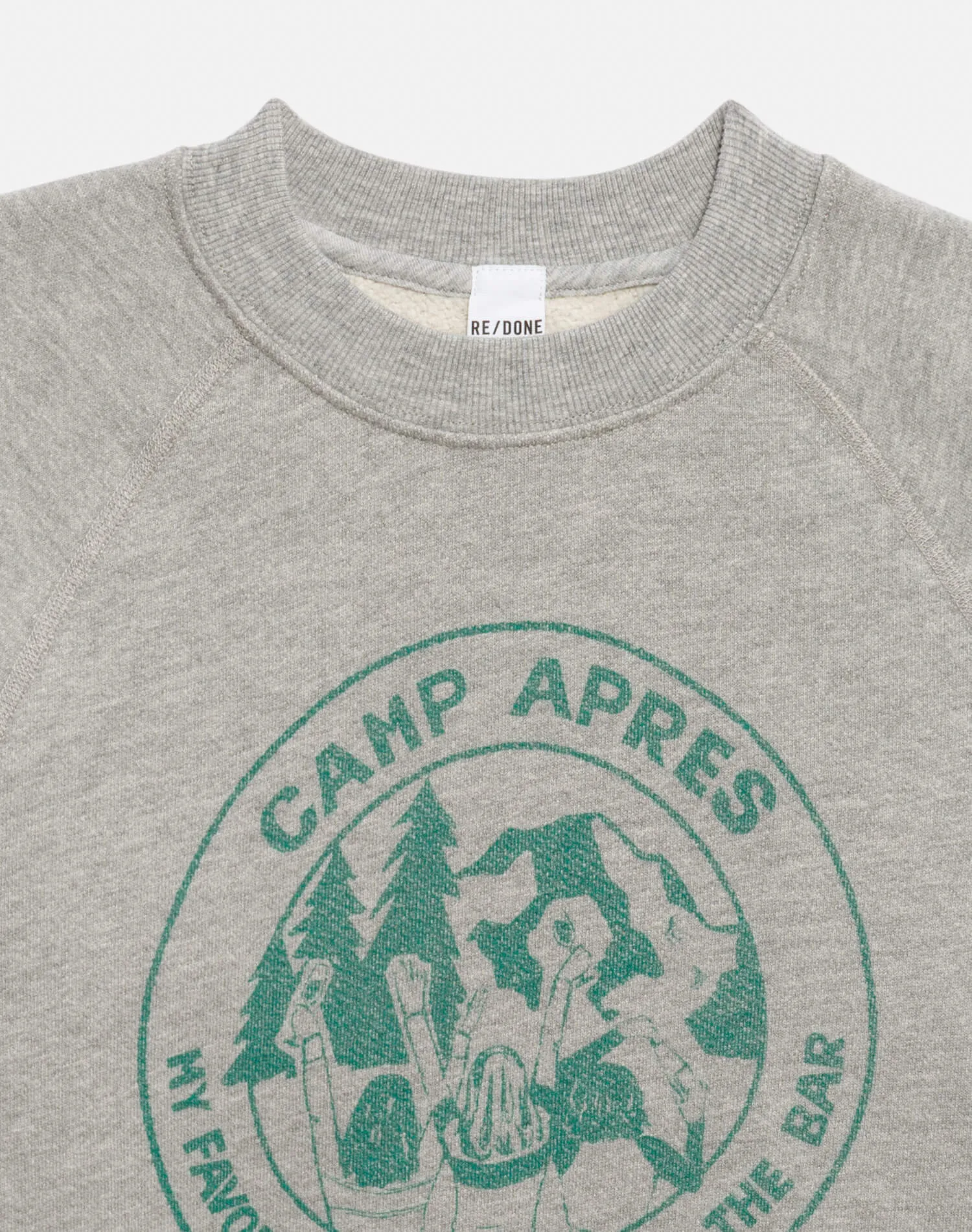 Classic "Camp Apres" Crewneck - Heather Grey sold by Re/Done product image thumbnail 3