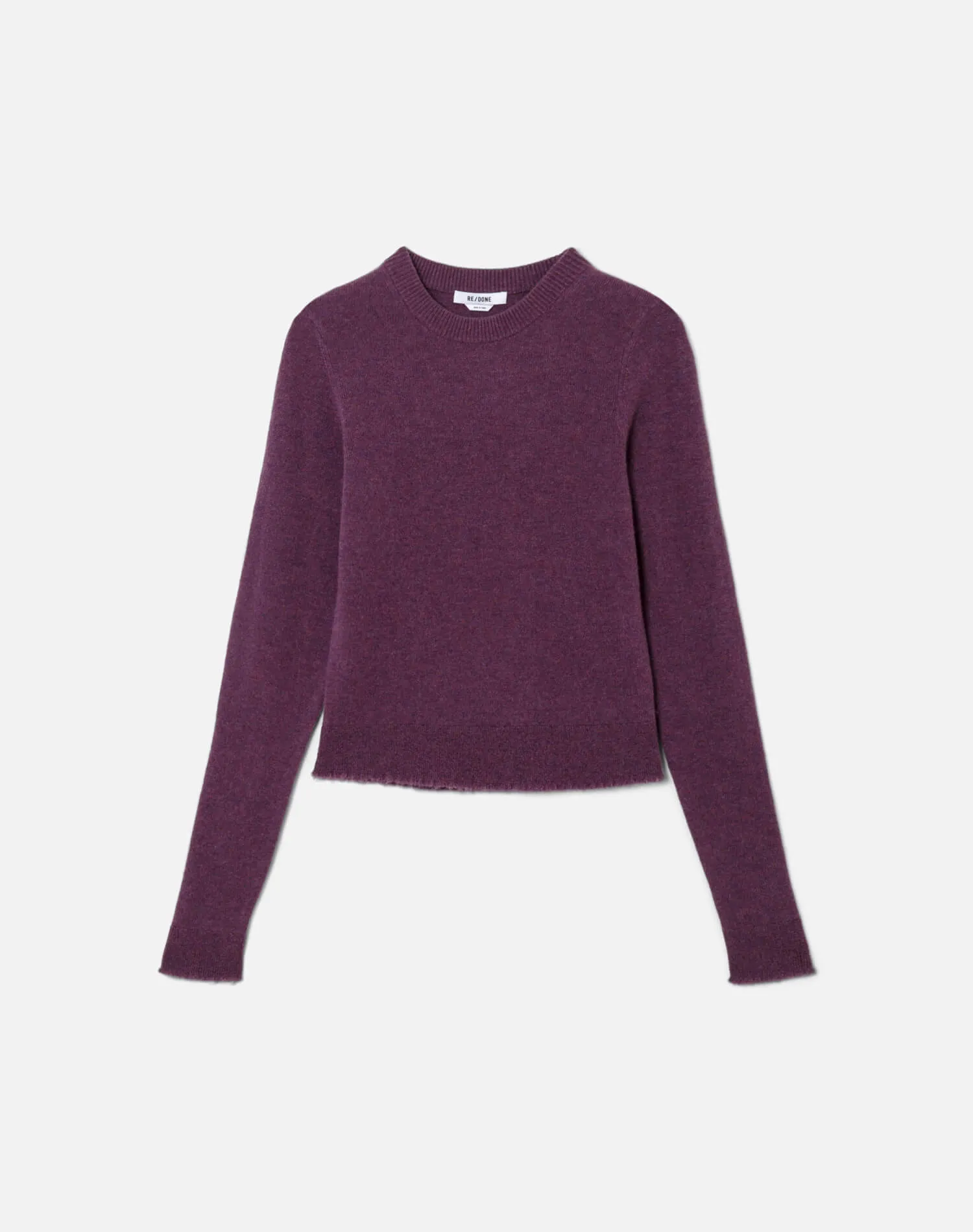 Cashmere Crewneck Pullover - Raisin sold by Re/Done