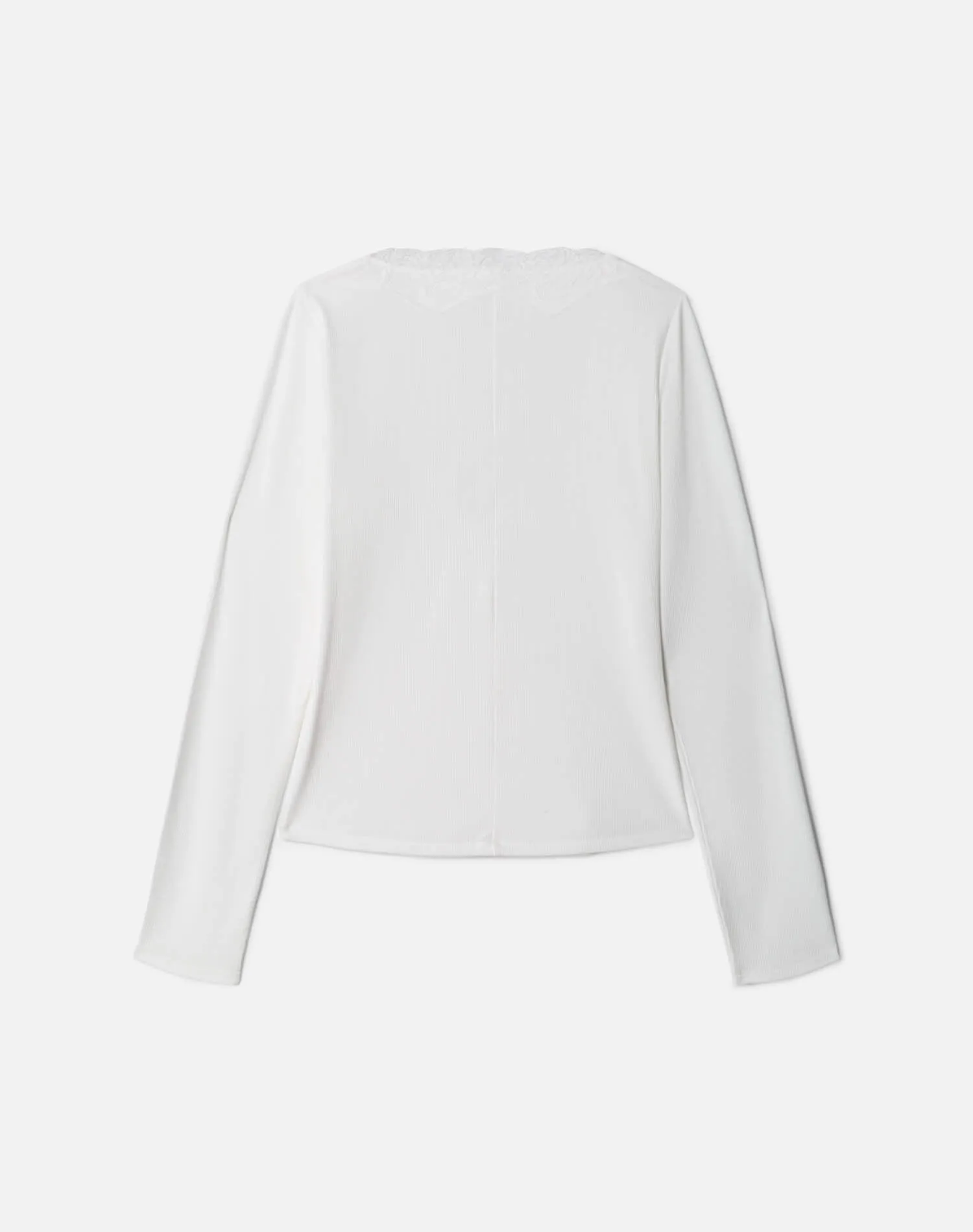 Lace V Neck Long Sleeve - Off White sold by Re/Done product image thumbnail 2