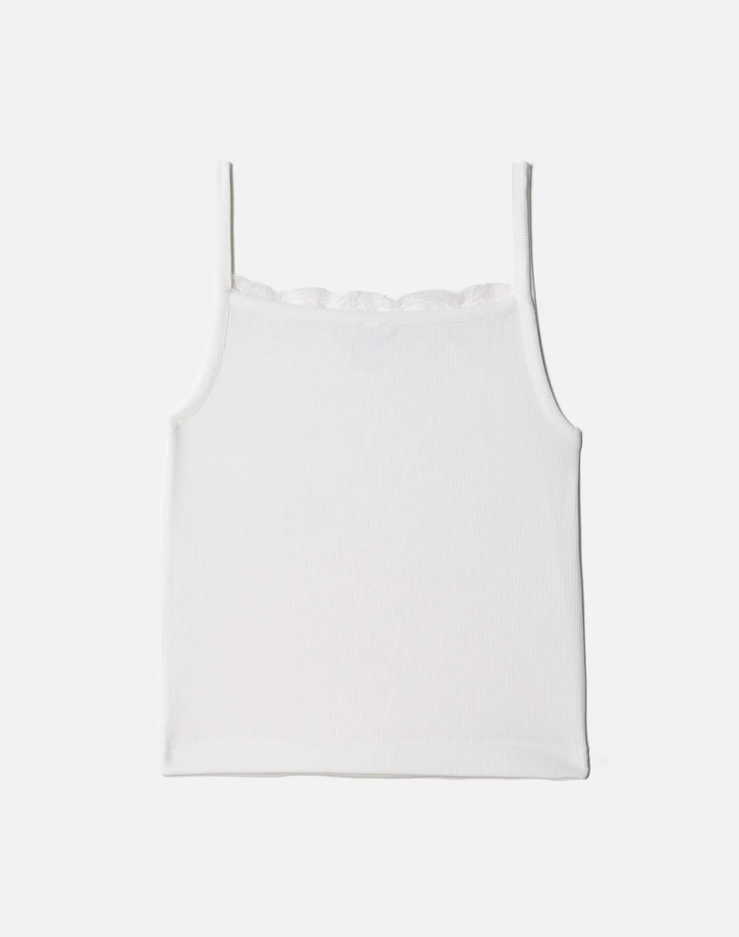 Lace Ribbed Cami - Off White sold by Re/Done product image thumbnail 2