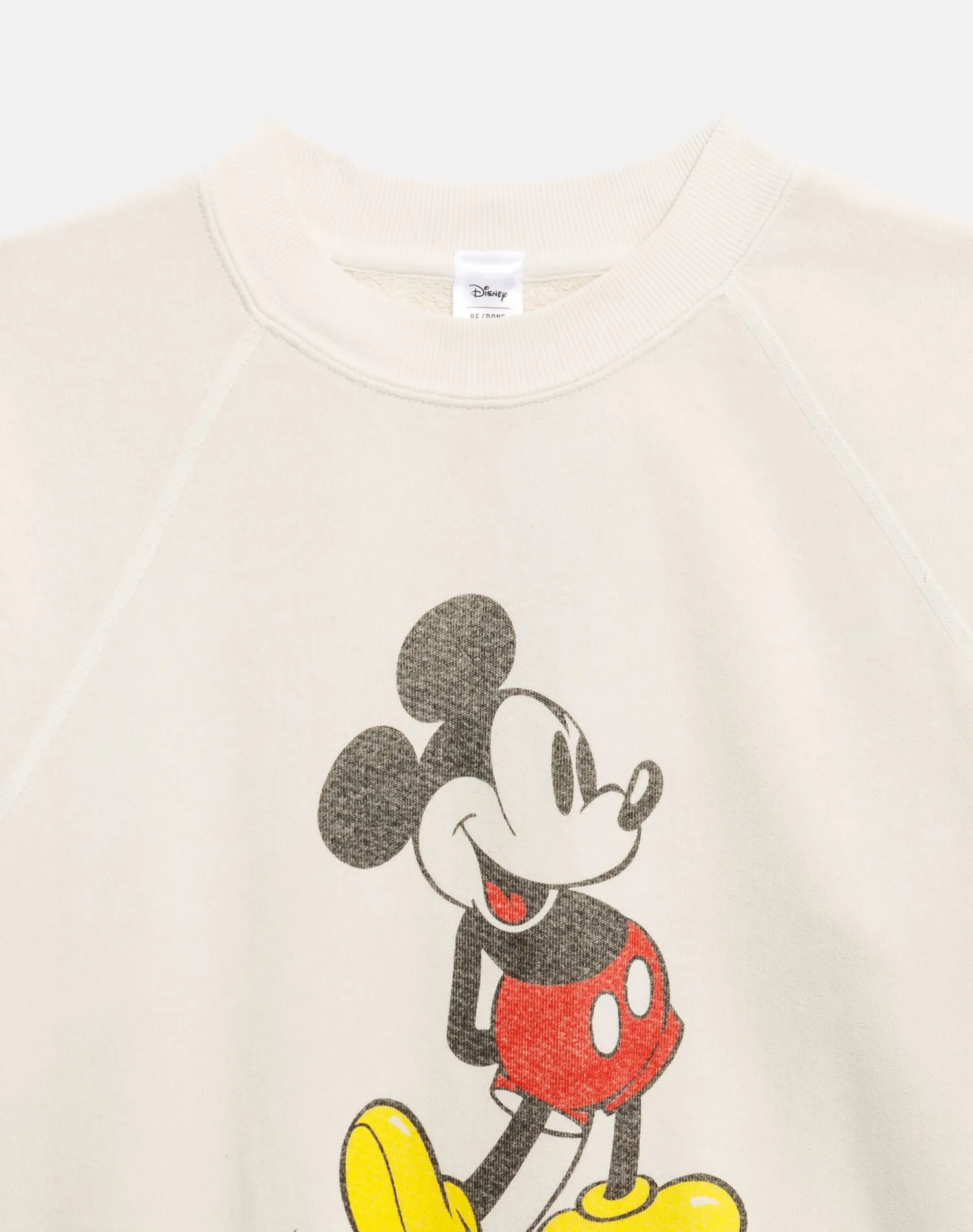 Classic "Mickey Mouse" Crewneck - Vintage White sold by Re/Done product image thumbnail 5