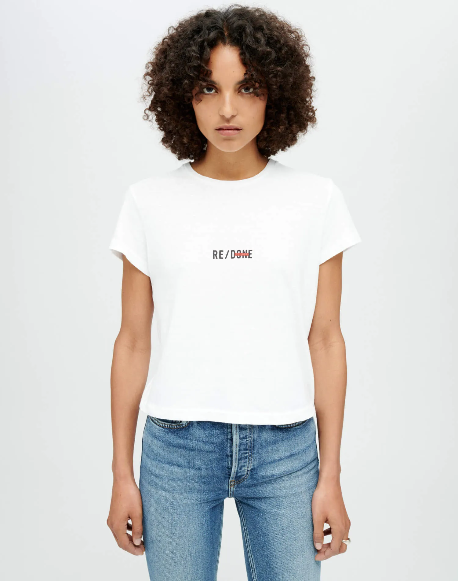 50s Boxy "Re/Set Polaroid" Tee - Optic White sold by Re/Done product image thumbnail 4