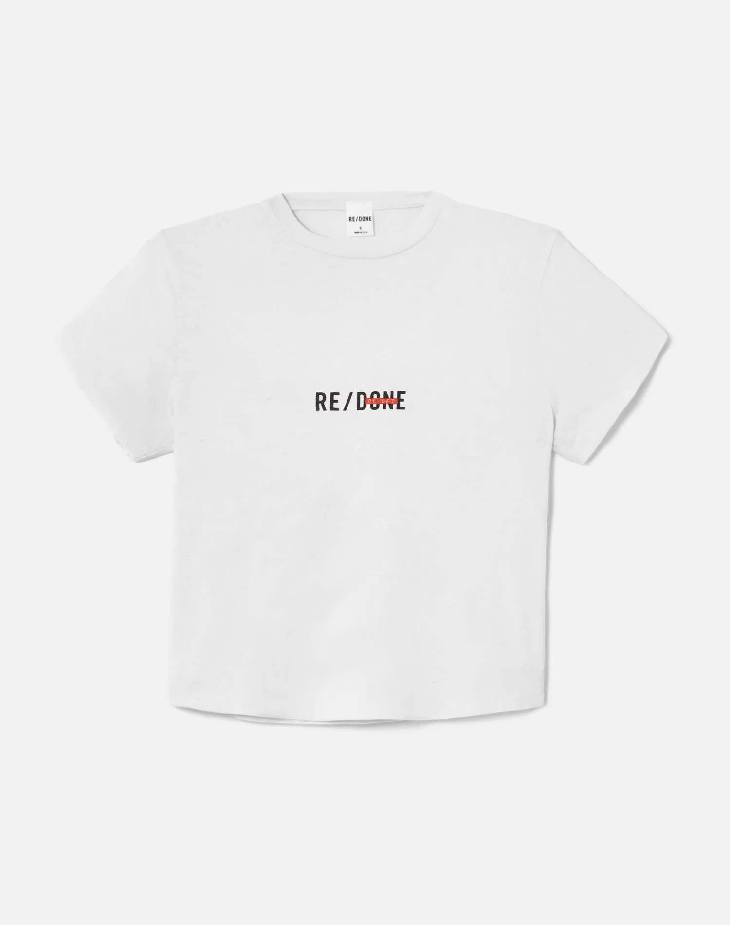 50s Boxy "Re/Set Polaroid" Tee - Optic White sold by Re/Done