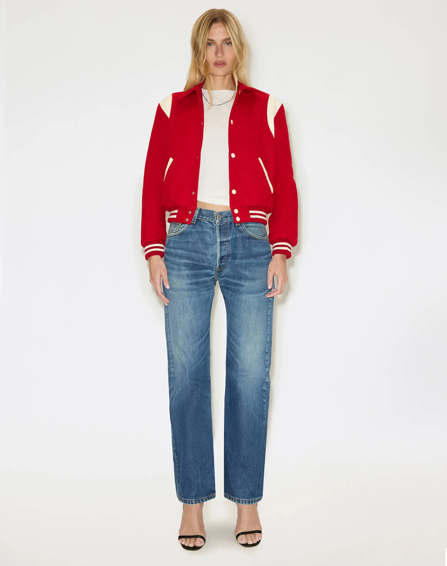 Varsity Jacket - Red sold by Re/Done product image thumbnail 3