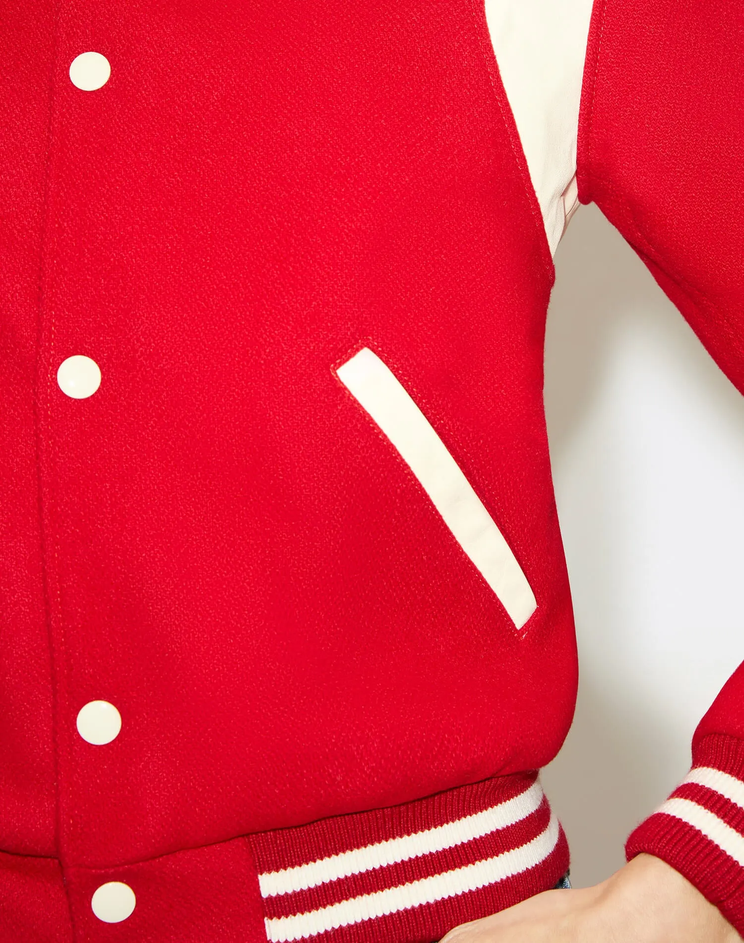 Varsity Jacket - Red sold by Re/Done product image thumbnail 4