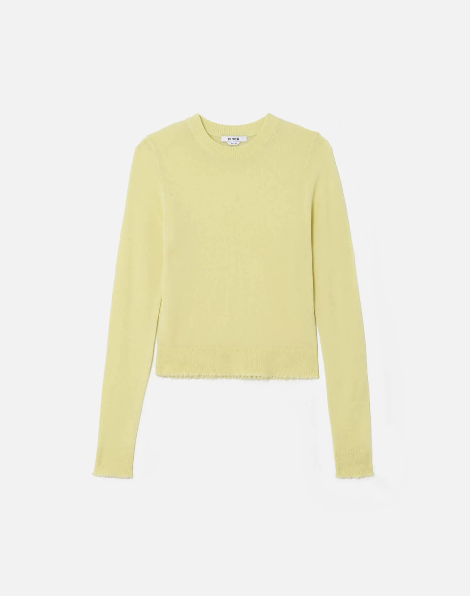 Cashmere Crewneck Pullover - Limeade sold by Re/Done