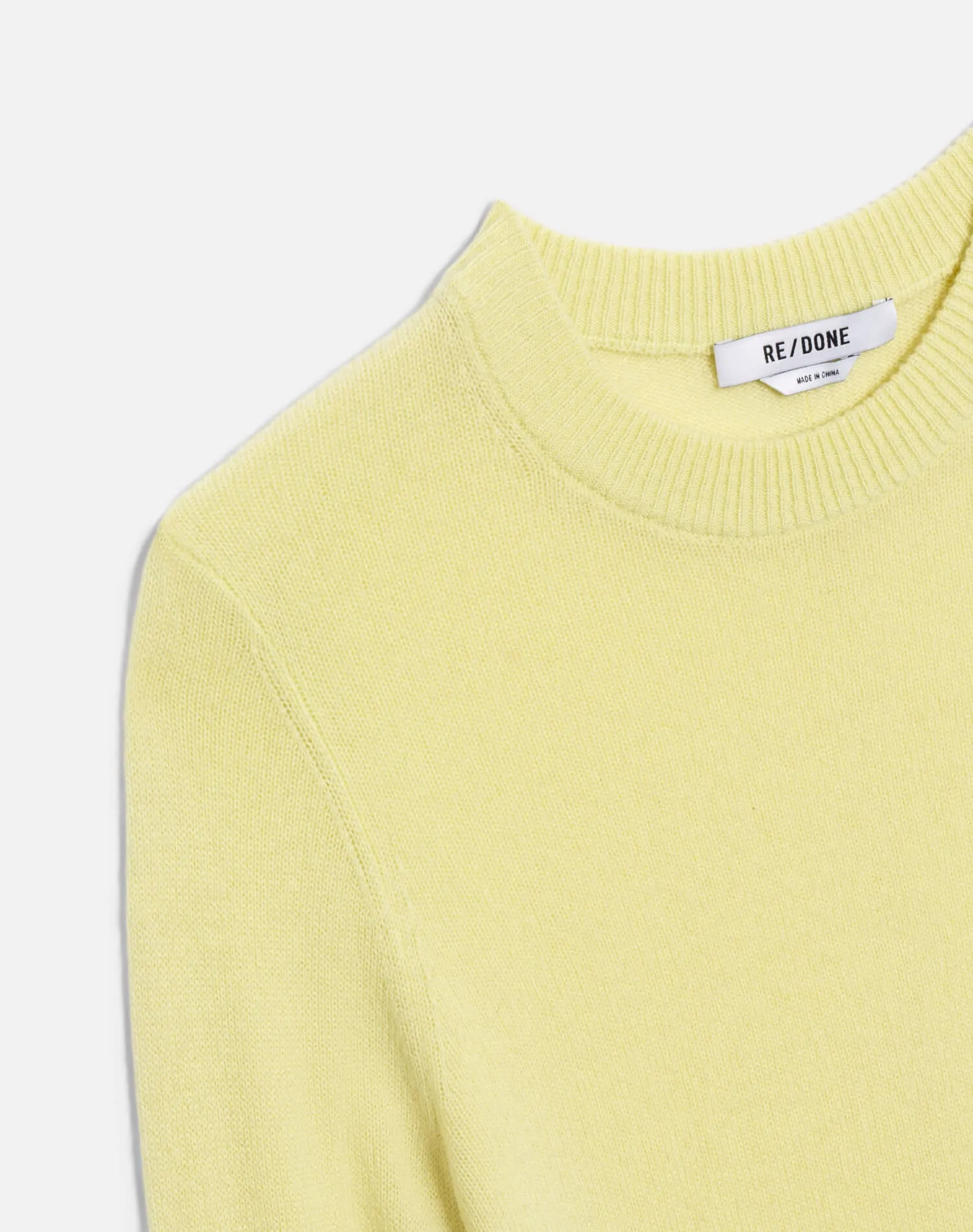 Cashmere Crewneck Pullover - Limeade sold by Re/Done product image thumbnail 4