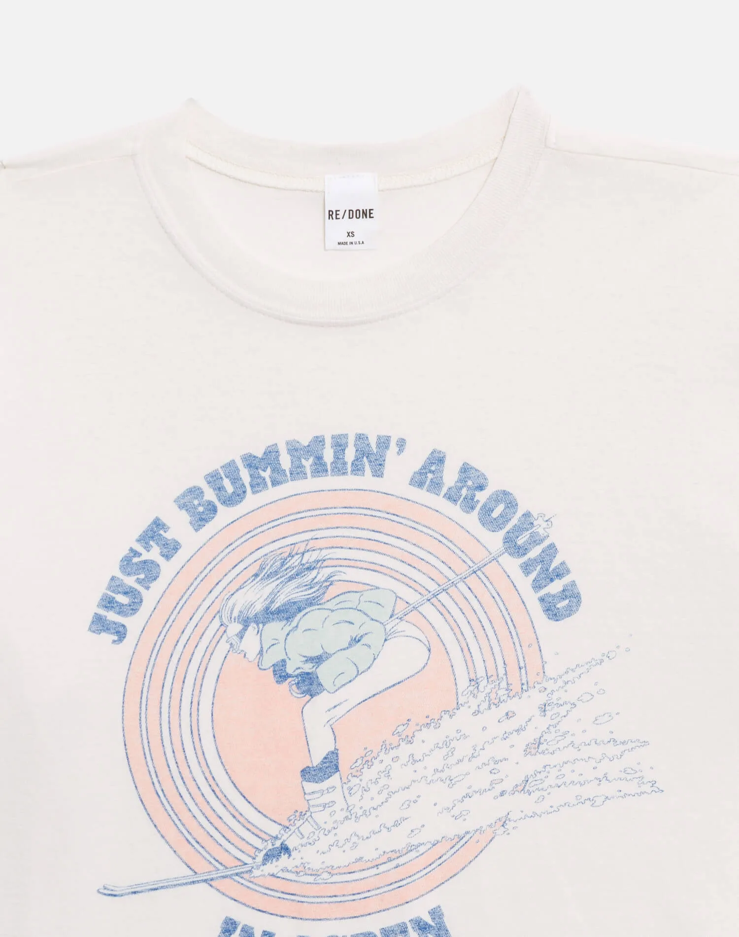 Boxy Boyfriend "Ski Bum" Long Sleeve - Vintage White sold by Re/Done product image thumbnail 3