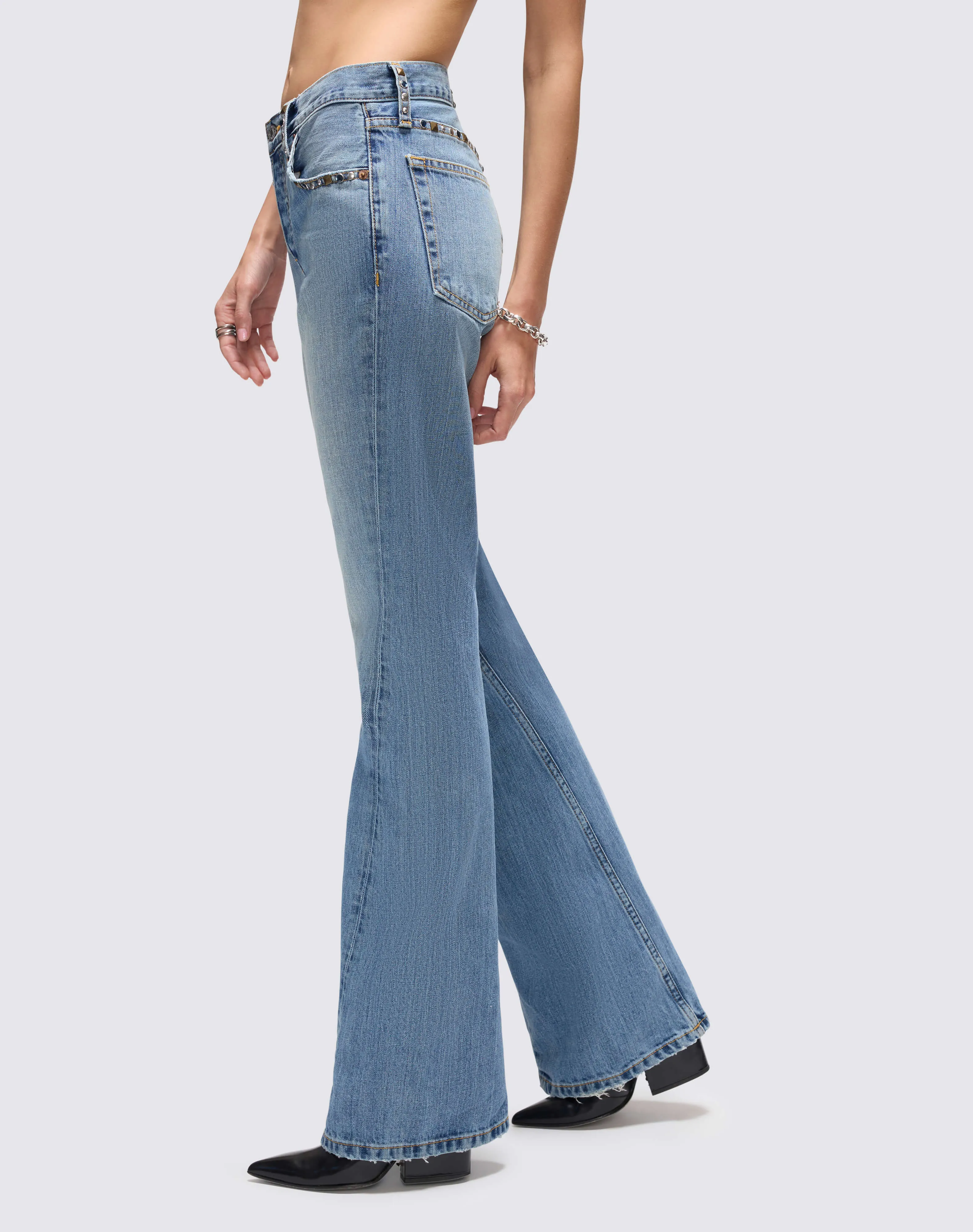 Twisted Mid Rise Bootcut - Thunderstruck sold by Re/Done product image thumbnail 3