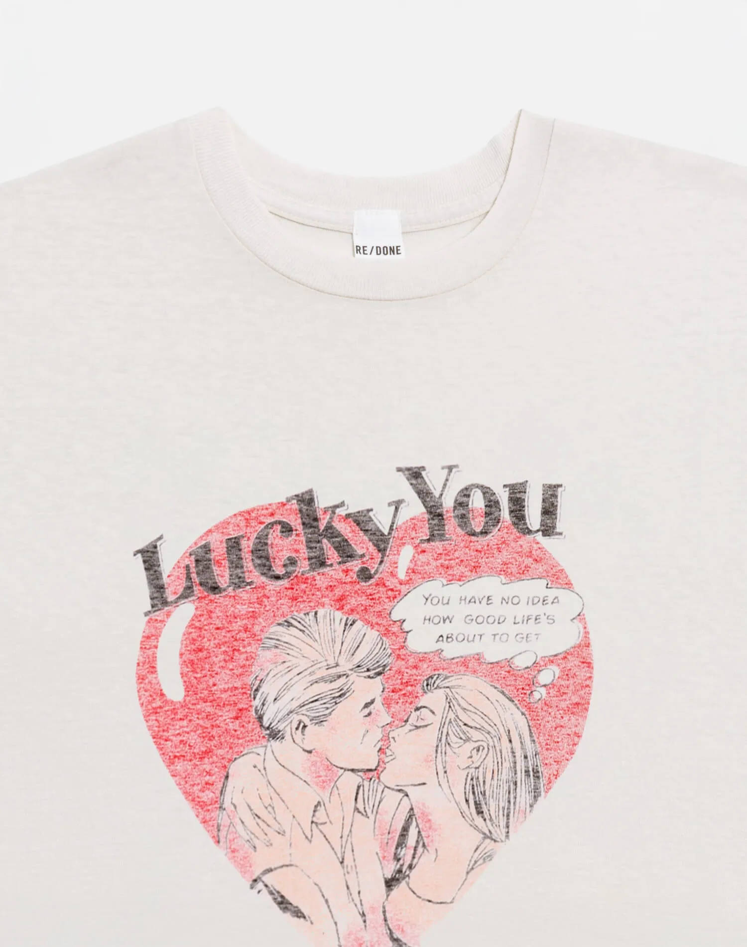 Classic "Lucky You" Tee - Vintage White sold by Re/Done product image thumbnail 3