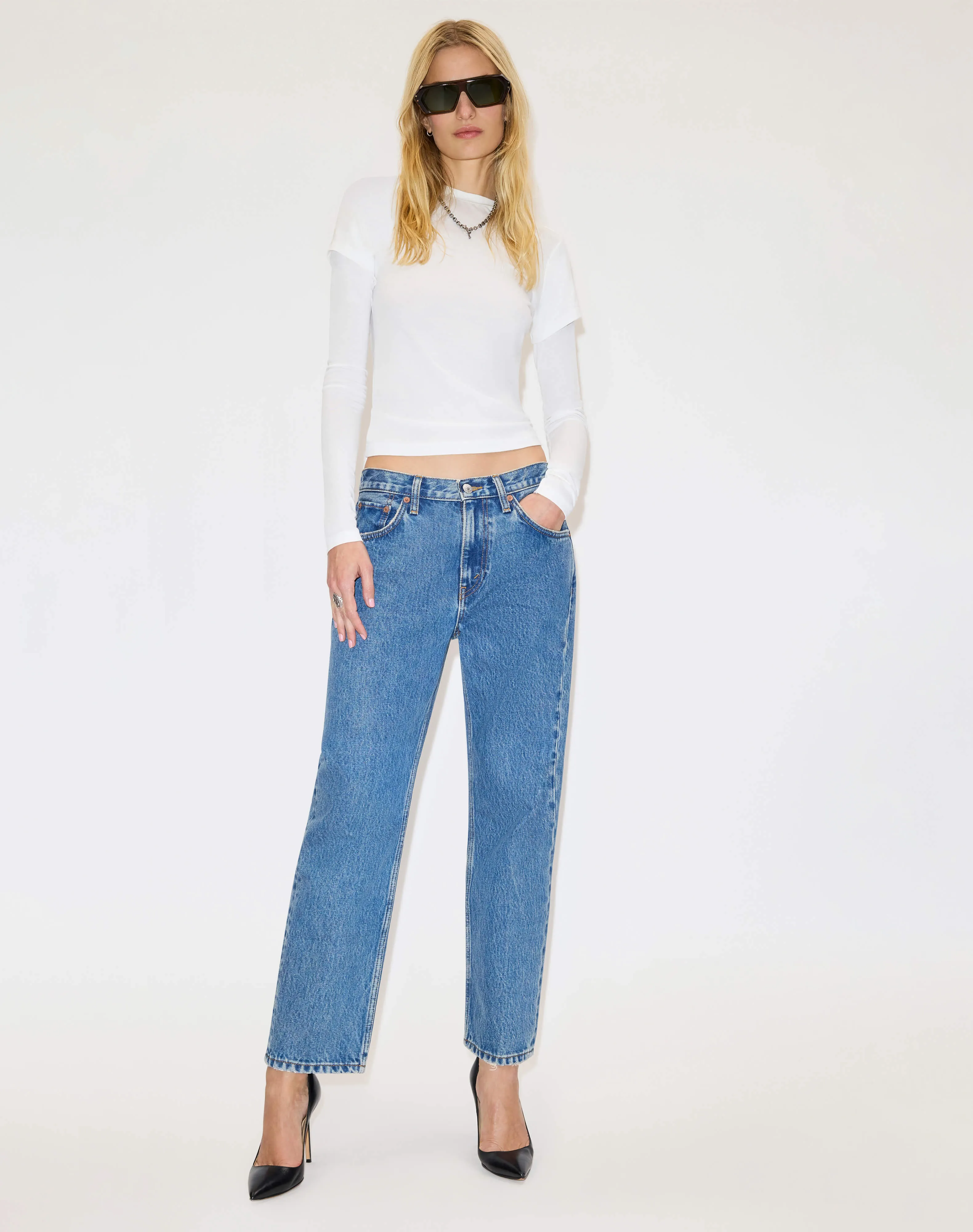 The Ollie Jean - Blue Mere sold by Re/Done product image thumbnail 3