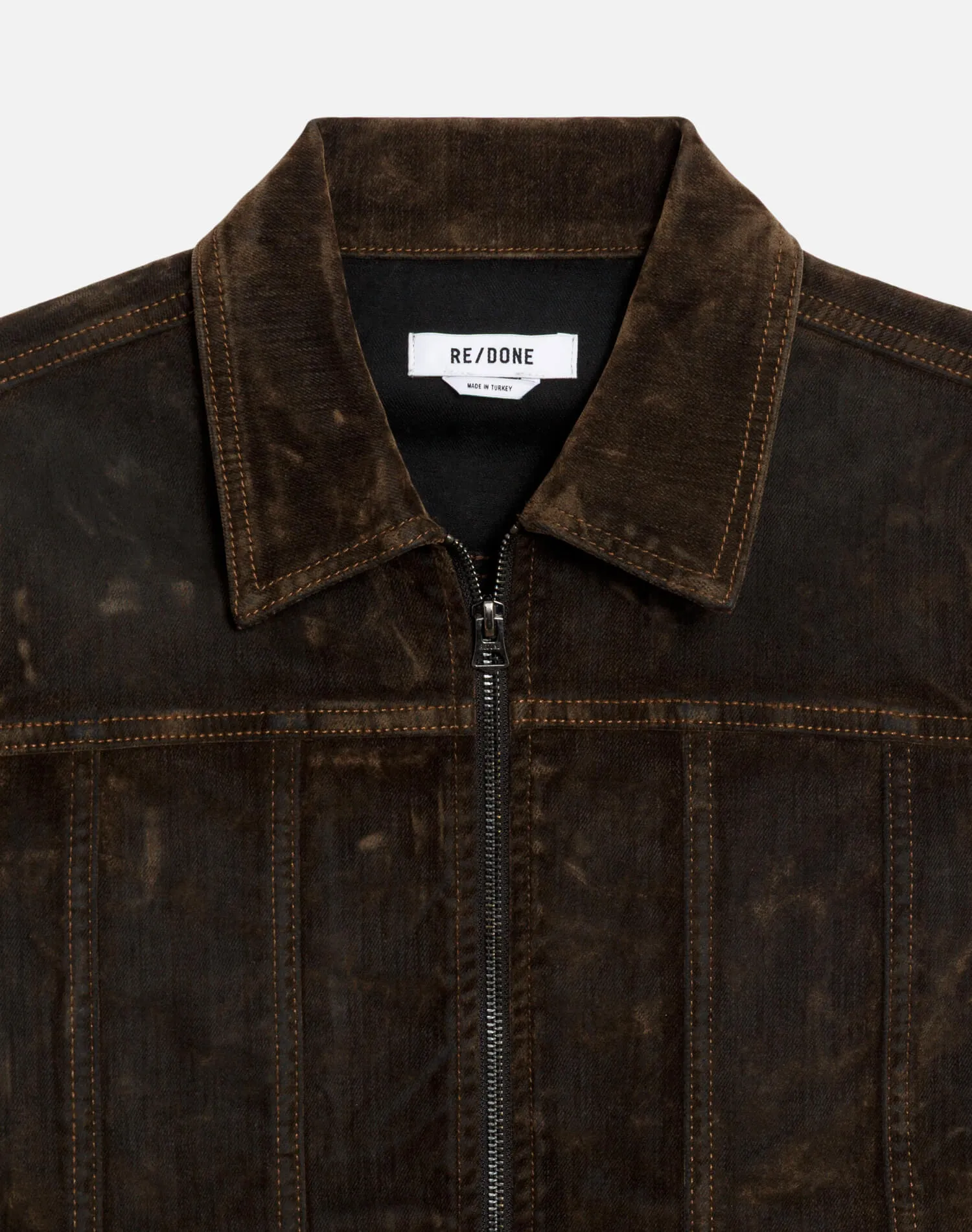 Slim Zip Jacket - Olive Branch Flocked sold by Re/Done product image thumbnail 5