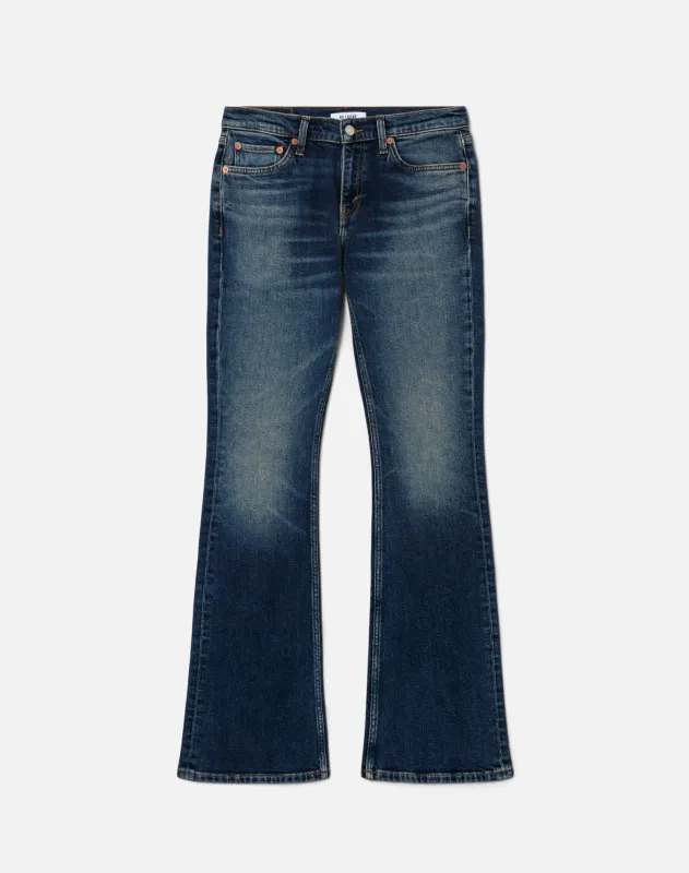 Comfort Stretch Low Rise Micro Boot - Smoke Water made by Re/Done