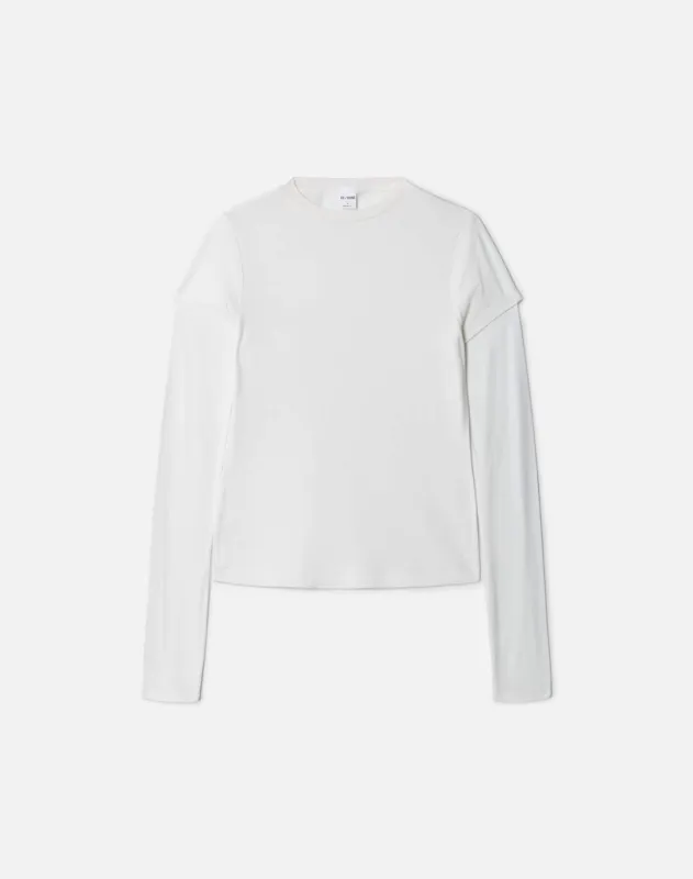 Slim Layer Long Sleeve - Off White sold by Re/Done