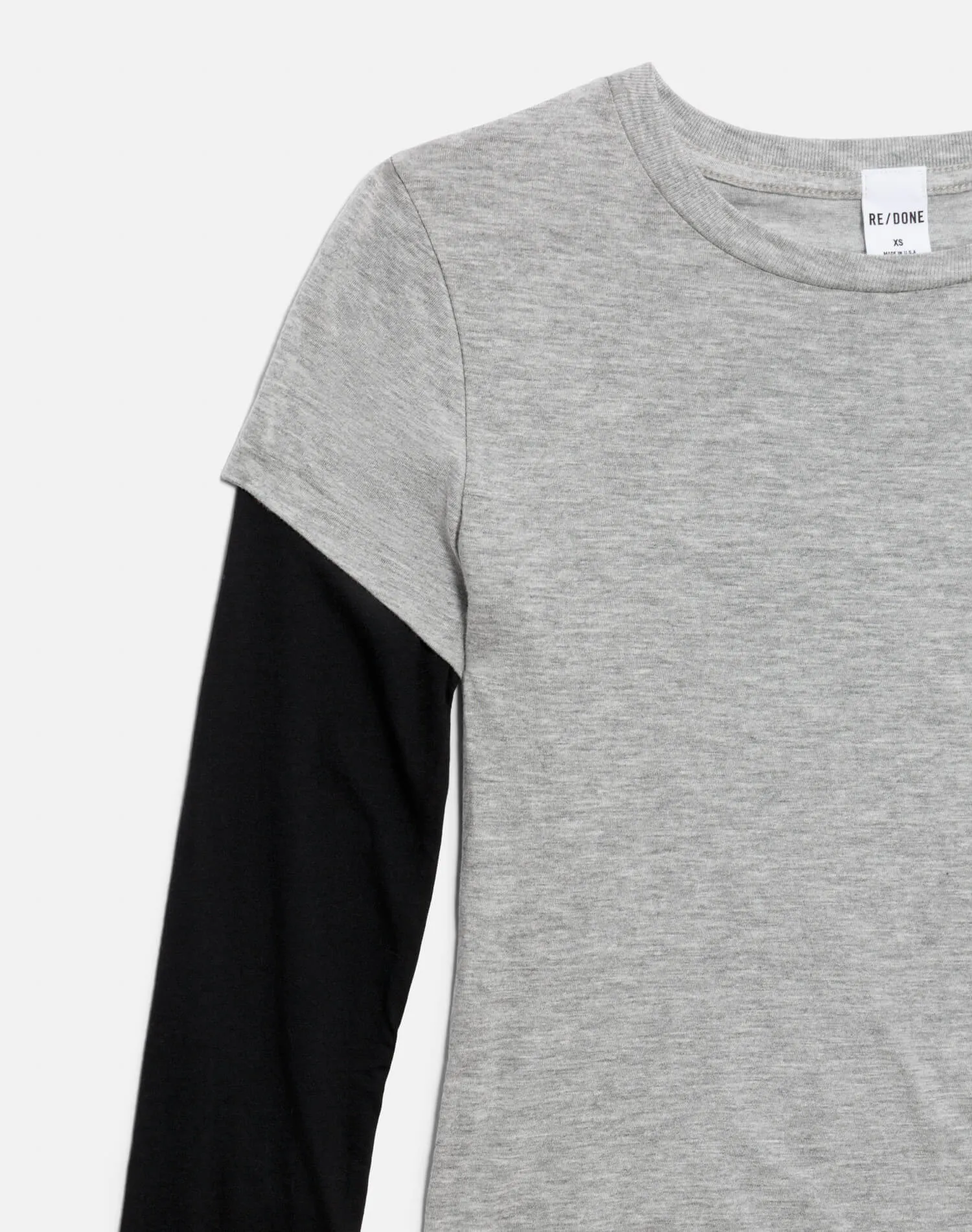 Slim Layer Long Sleeve - Grey/Black sold by Re/Done product image thumbnail 4