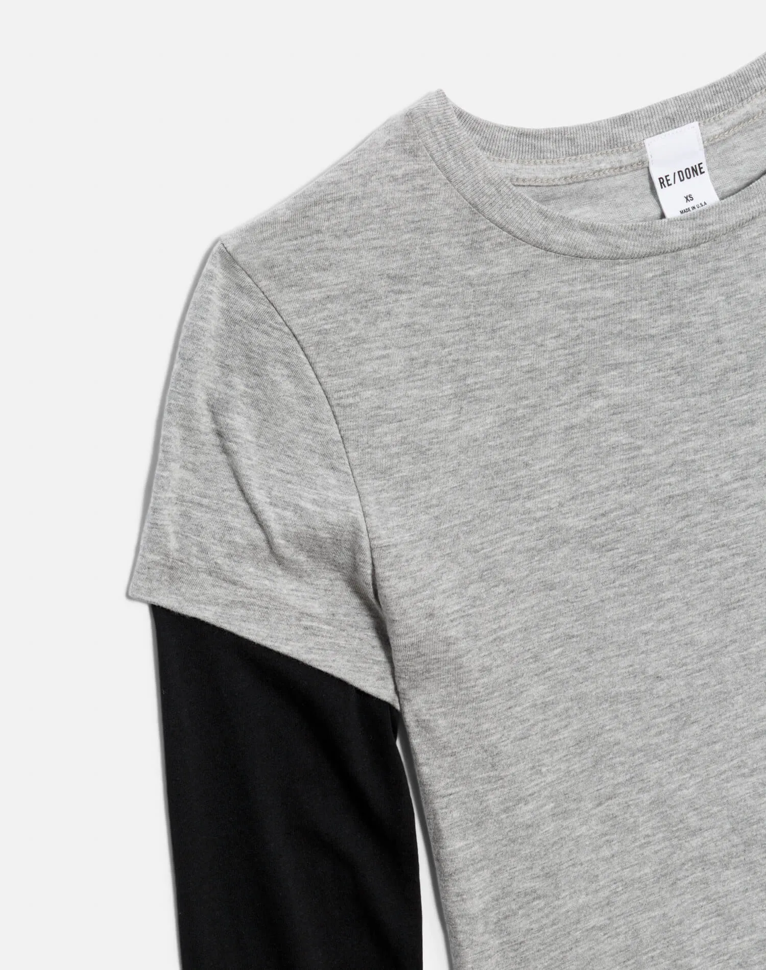 Slim Layer Long Sleeve - Grey/Black sold by Re/Done product image thumbnail 3