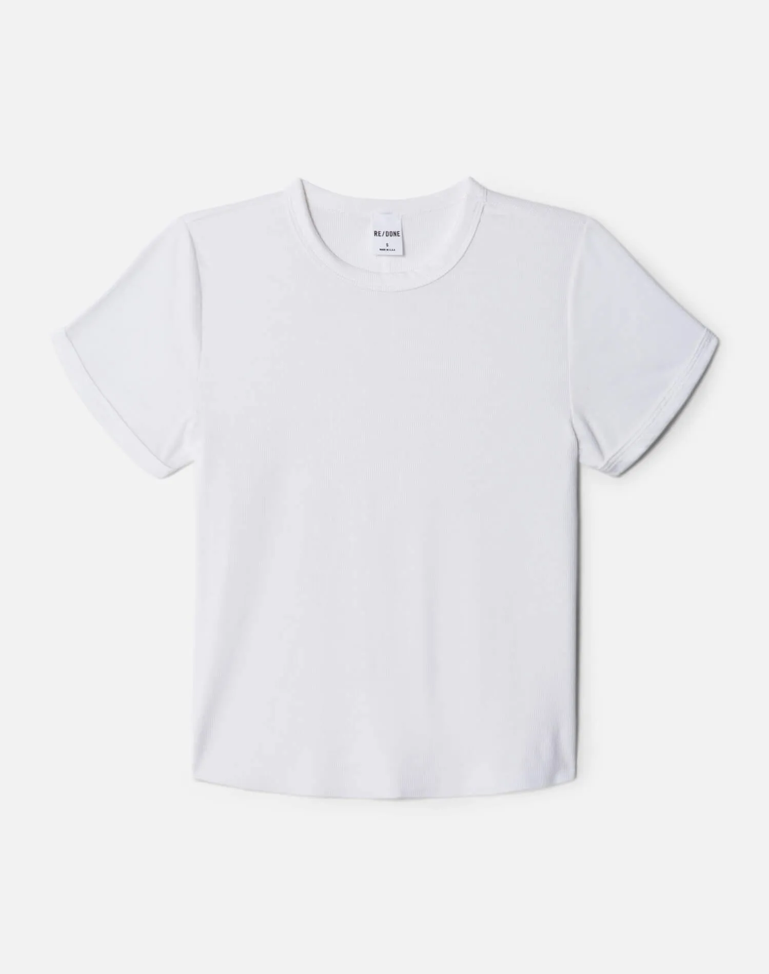 Hanes 90s Ribbed Cap Sleeve Tee - Off White sold by Re/Done