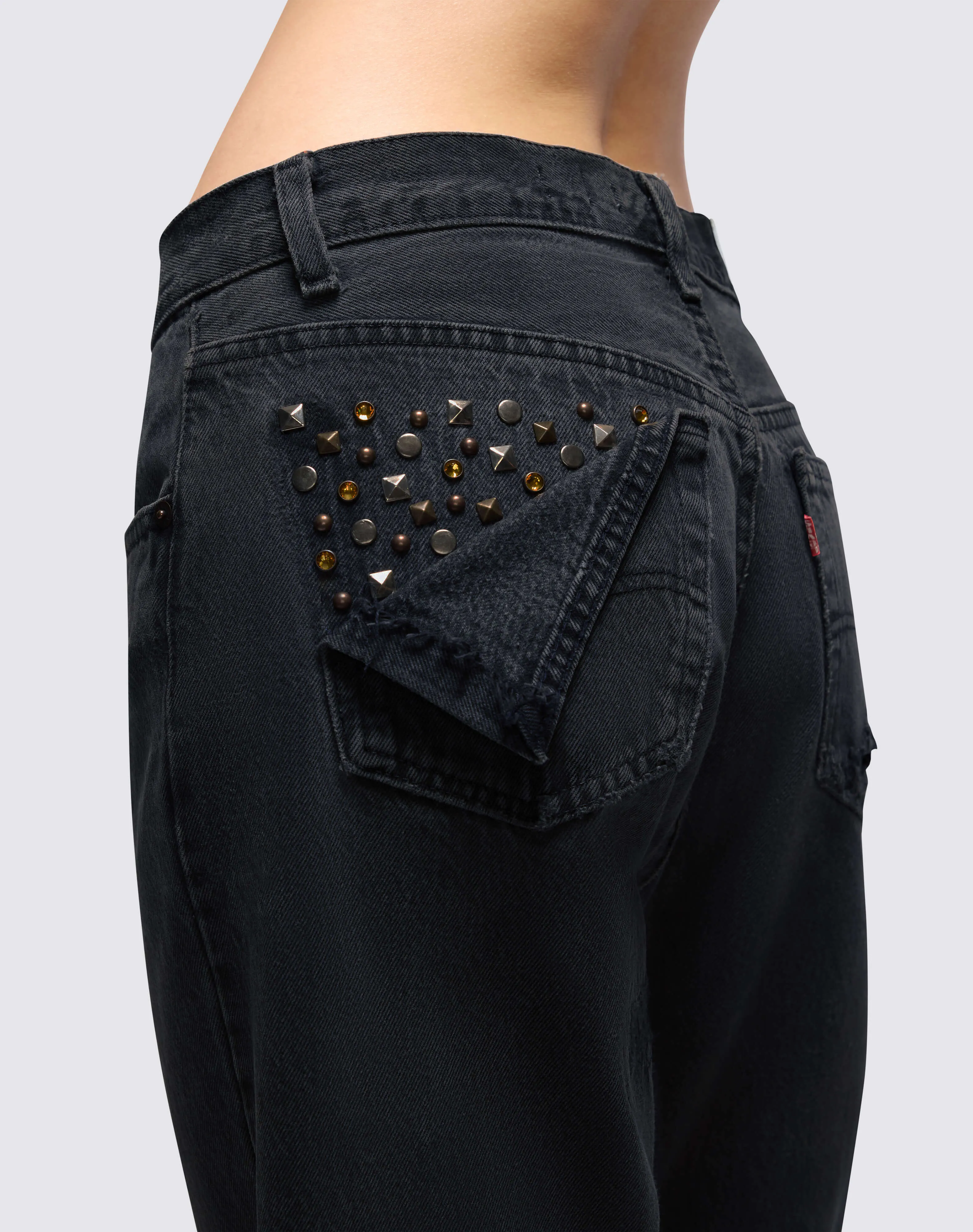 Levi's Multi Stud Boyfriend Jean - Black Multi Stud sold by Re/Done product image thumbnail 5