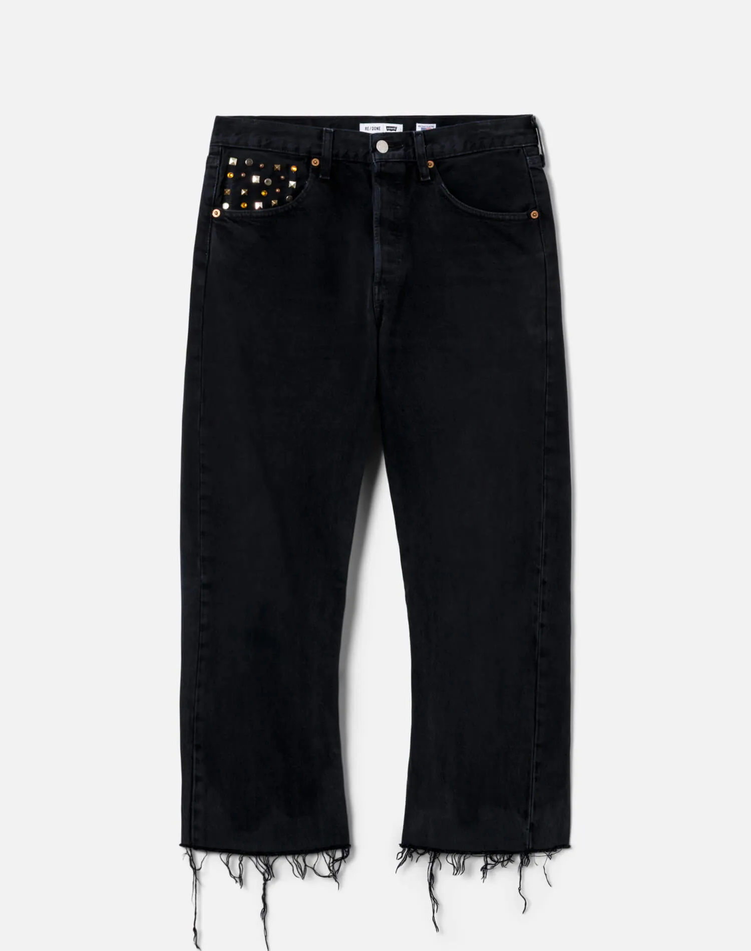 Levi's Multi Stud Boyfriend Jean - Black Multi Stud sold by Re/Done product image thumbnail 2