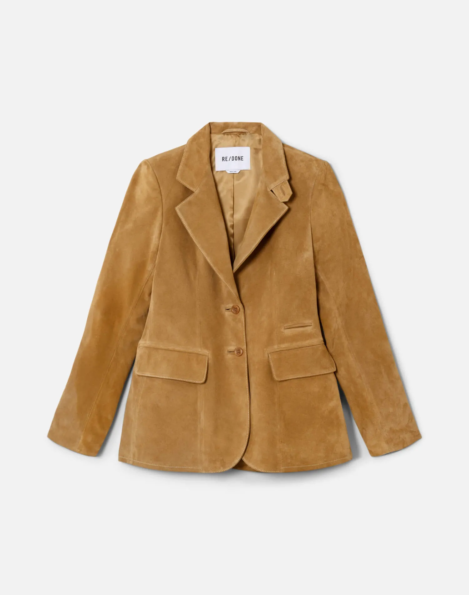 Classic Suede Blazer - Tobacco sold by Re/Done