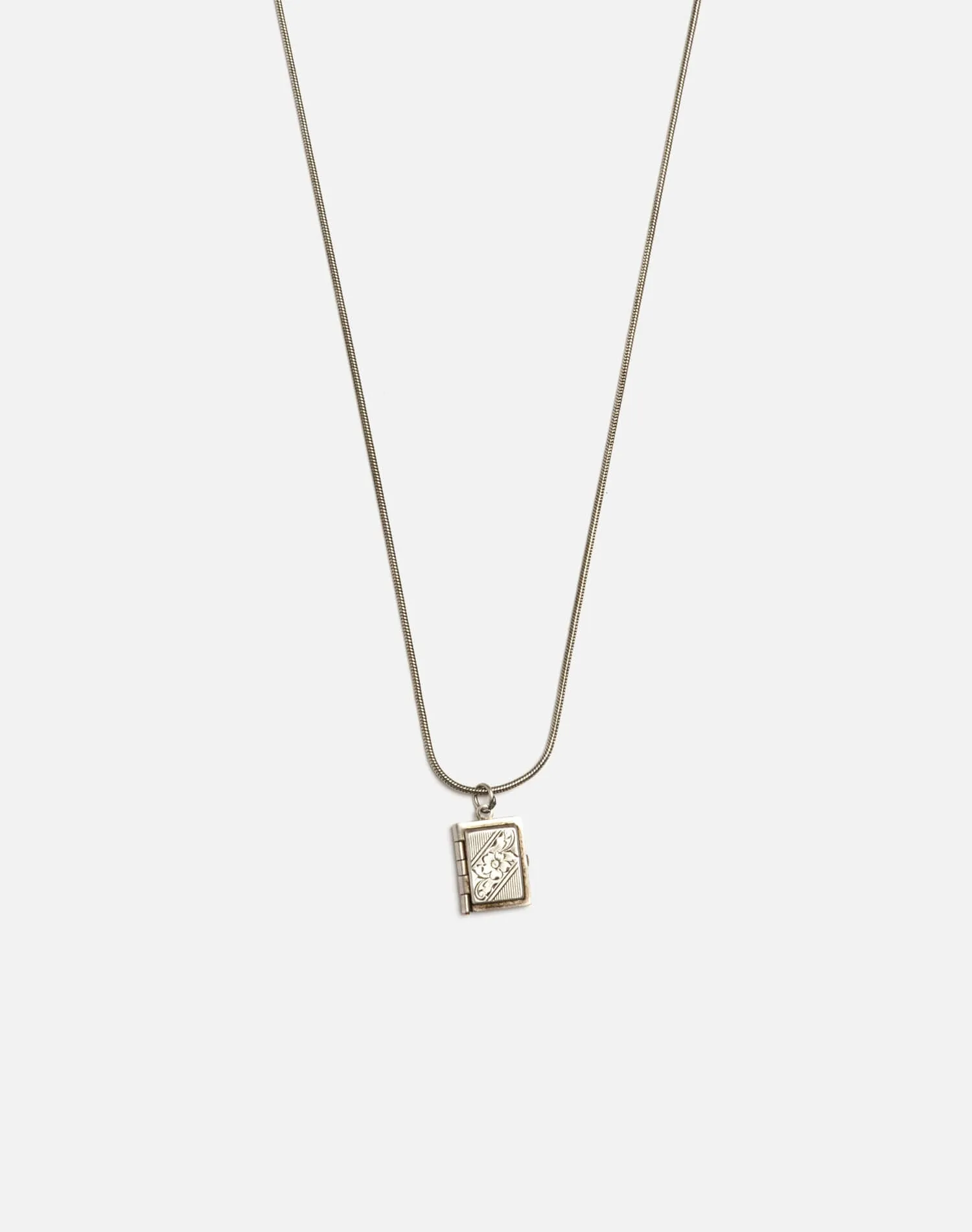 70s Sterling Locket Necklace -#7 sold by Re/Done