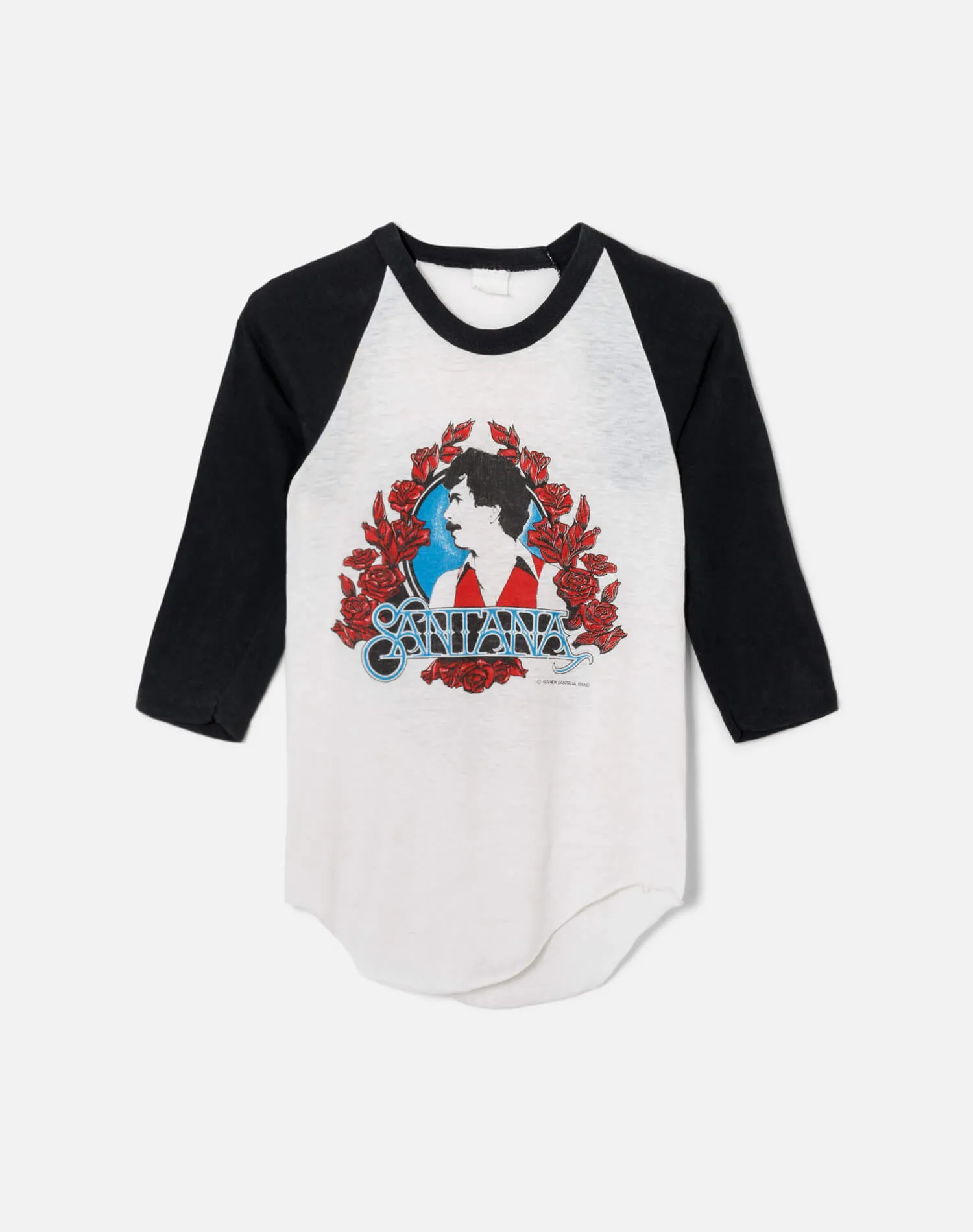 70s Santana Baseball Tee sold by Re/Done