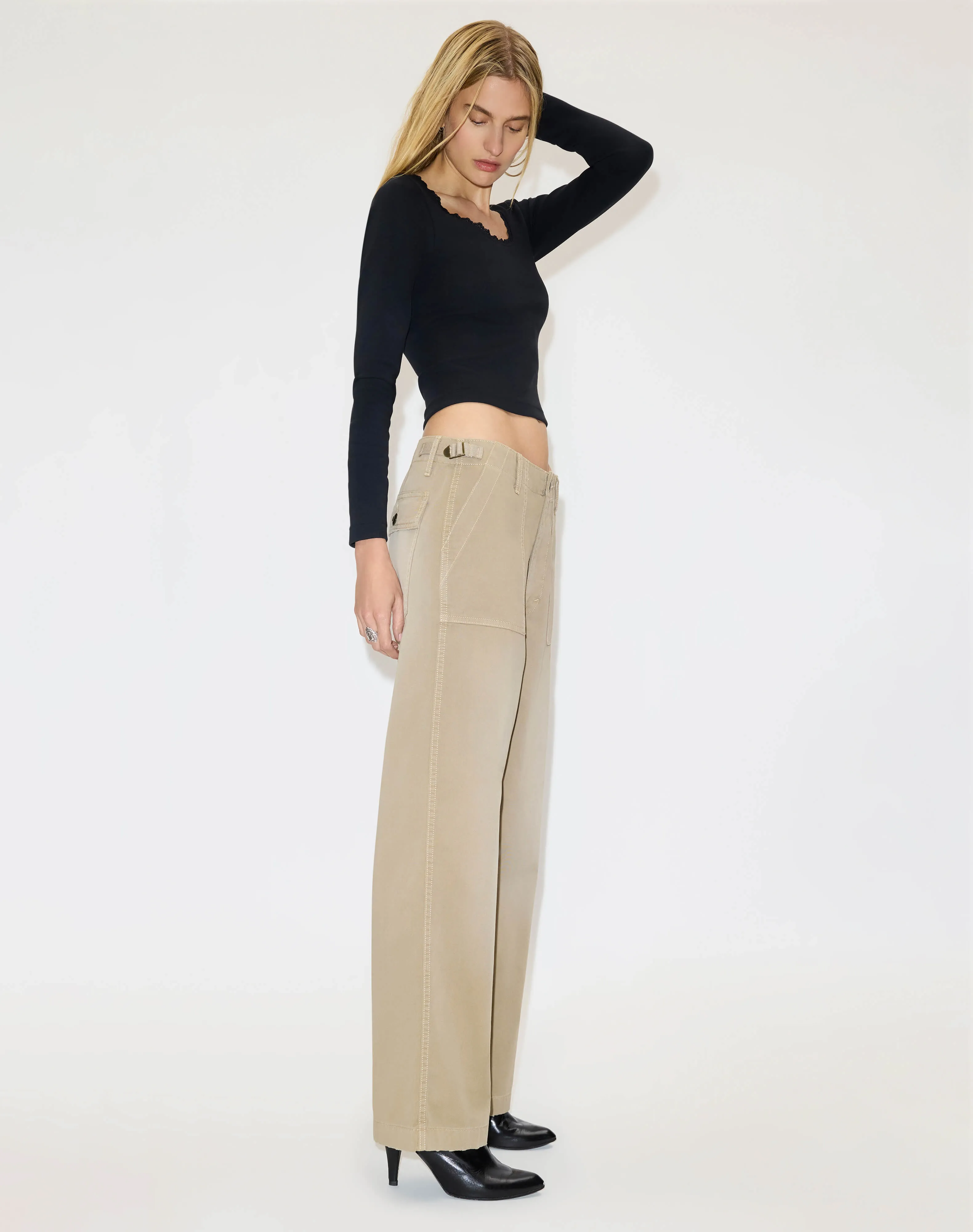 The Trooper Pant - Khaki Like sold by Re/Done product image thumbnail 3