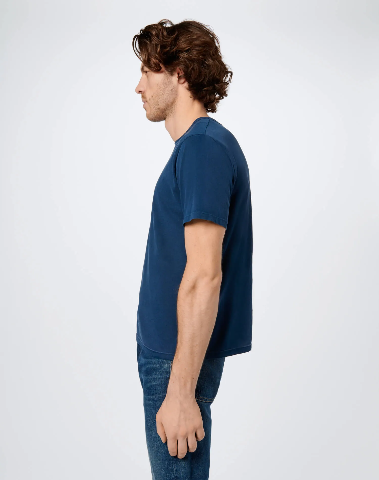 Long Modern Tee - Vintage Captain Blue sold by Re/Done product image thumbnail 5