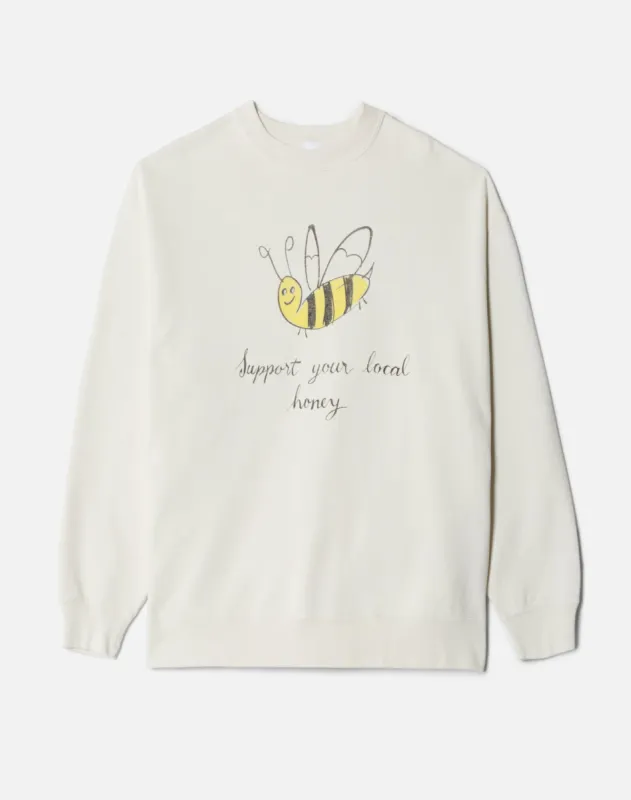 Oversized Crewneck "Local Honey" - Vintage White sold by Re/Done