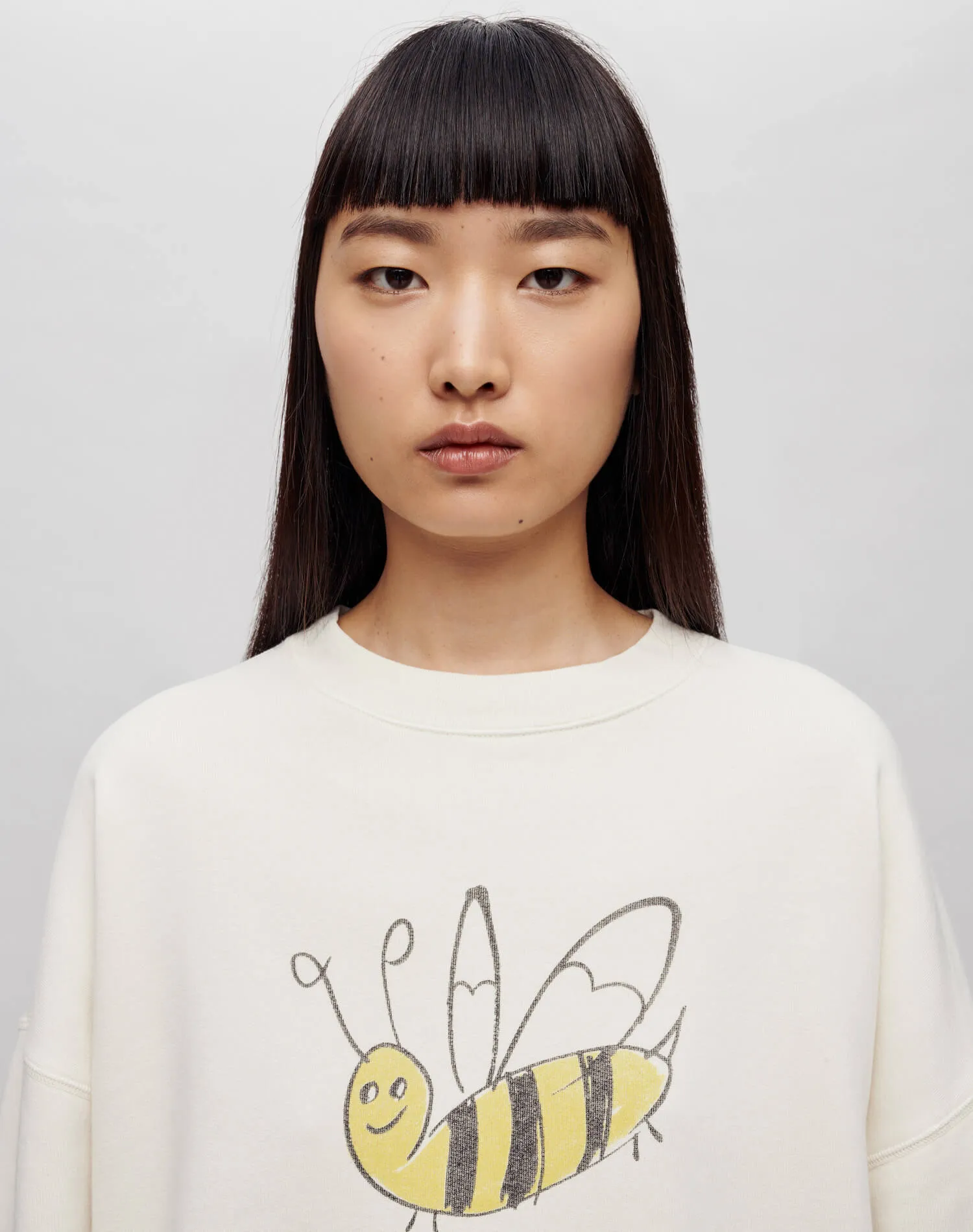 Oversized Crewneck "Local Honey" - Vintage White sold by Re/Done product image thumbnail 5