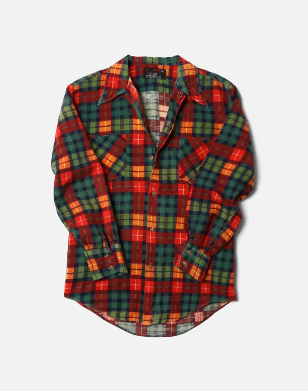 80s Flannel Shirt -#11 made by Re/Done
