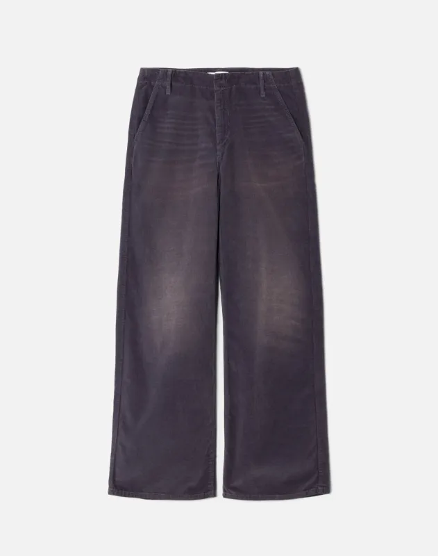 Women Pant Cord Trouser - Stone Blue made by Re/Done
