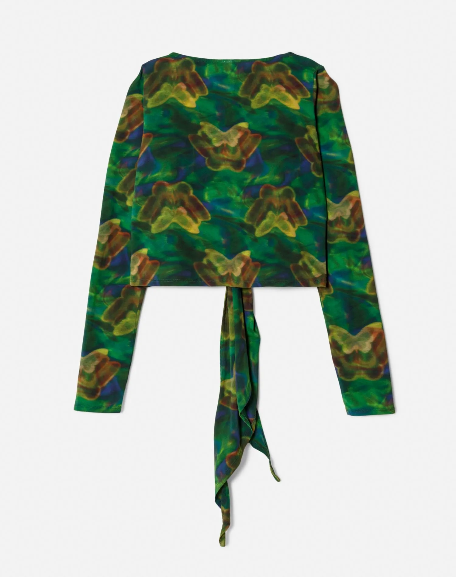 Wrap Tie Top - Green Butterfly Size S sold by Re/Done product image thumbnail 2