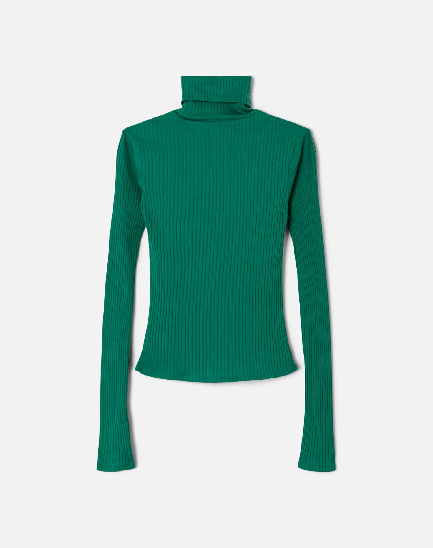 Ribbed Turtleneck - Grass Green sold by Re/Done
