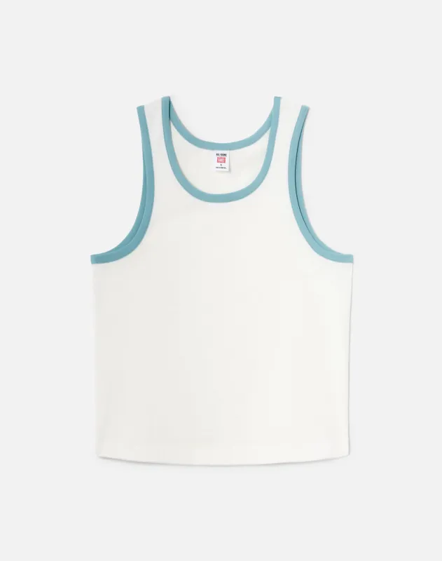 Bama Tank - Vintage White With Seaglass sold by Re/Done