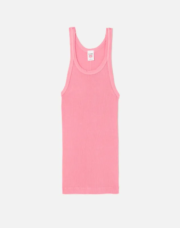 Hanes Ribbed Tank - Sakura sold by Re/Done