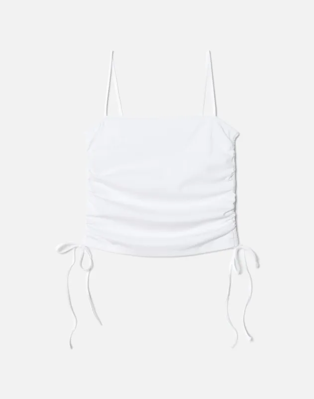 Scrunch Tube Tank - White made by Re/Done